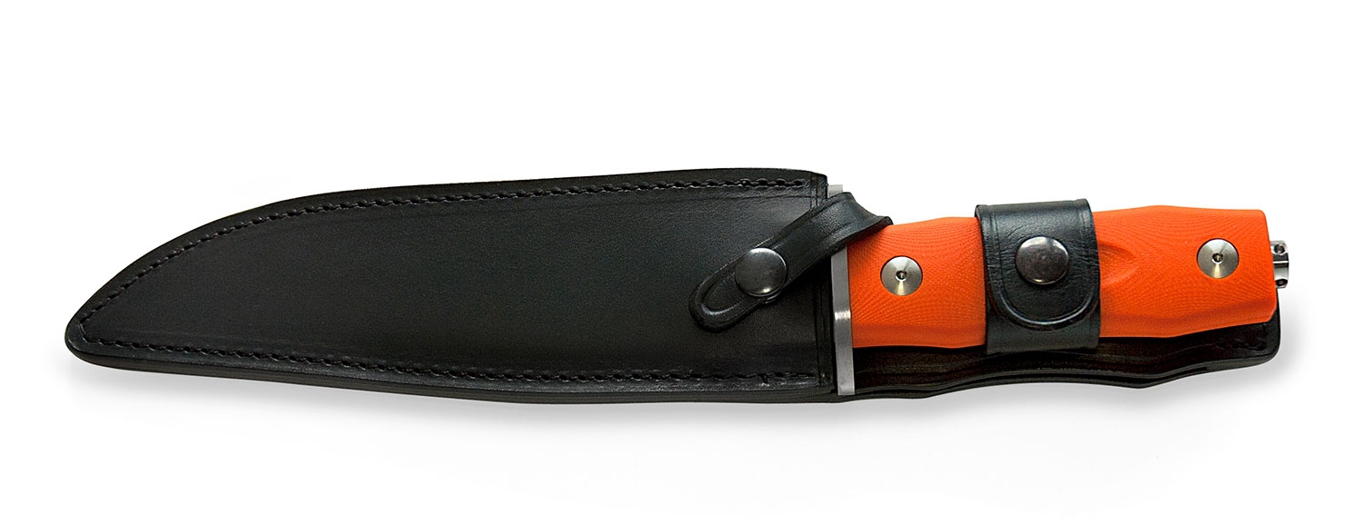 Maserin 977/G10A Bowie, Orange G10, Lederscheide