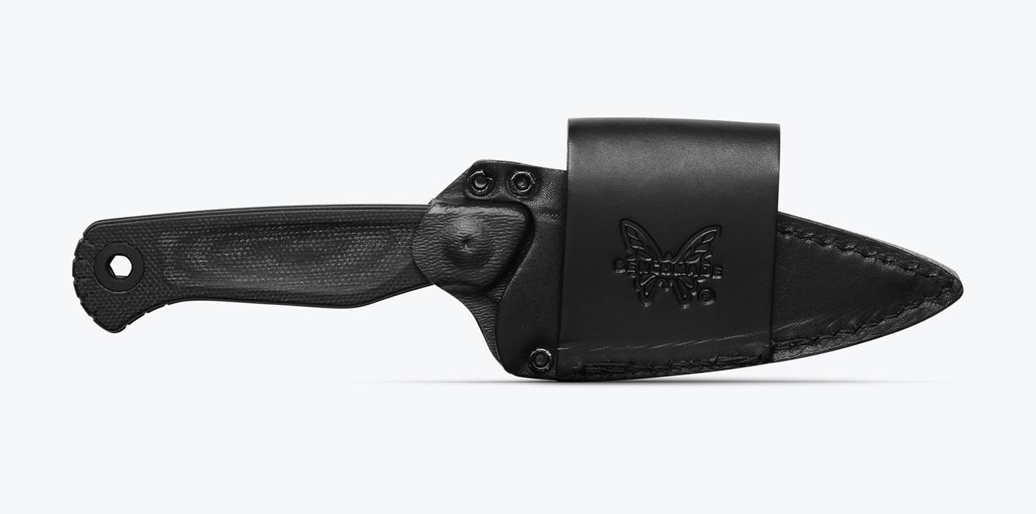 Benchmade 203BK-02 Dacian, Black Blade, Leather