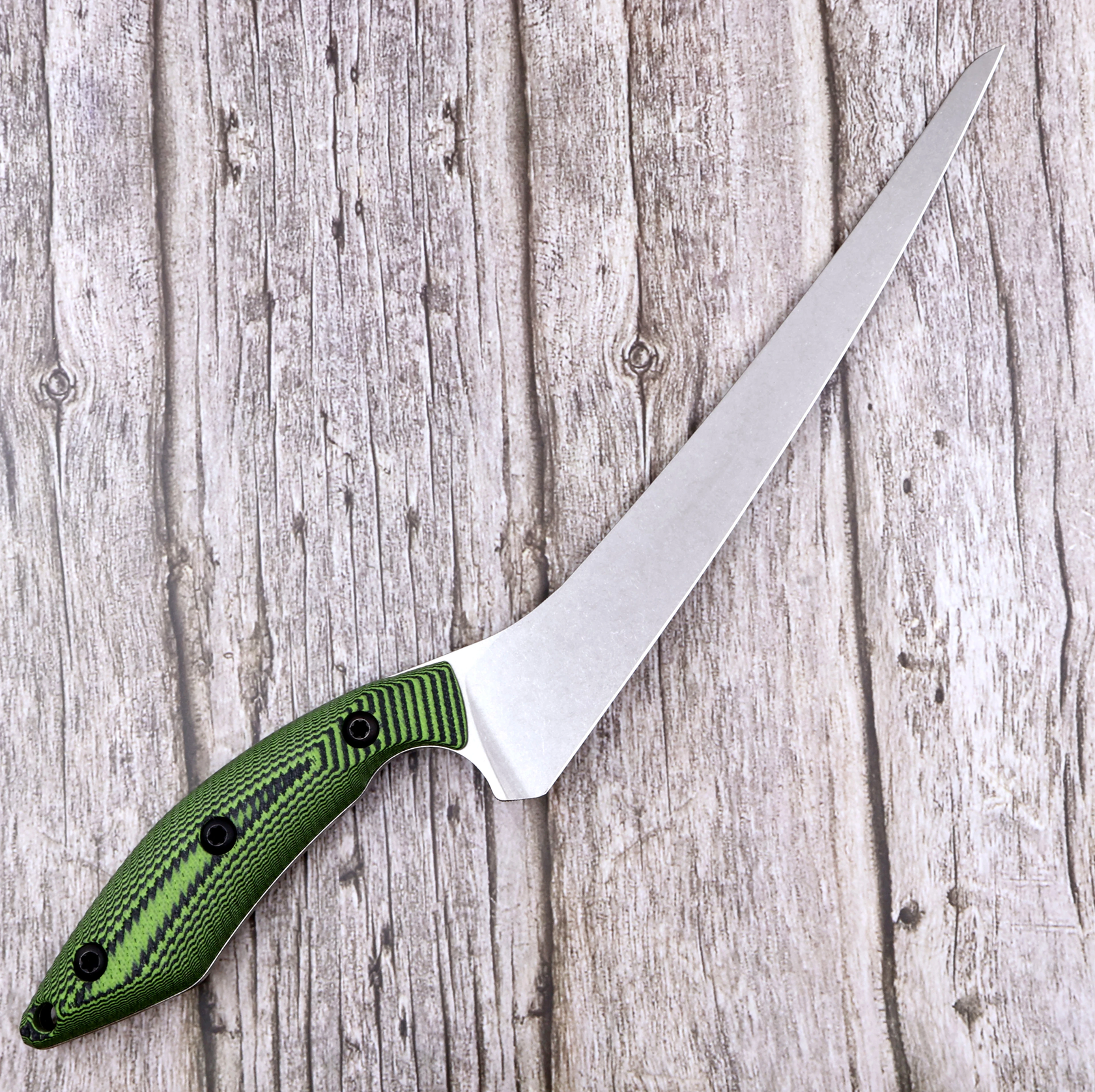 White River Step Up Fillet, Green/ Black G10