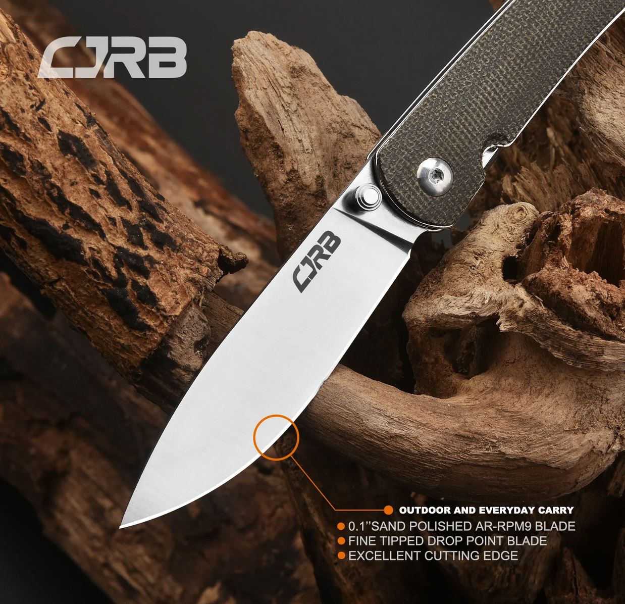CJRBJ1917-ODG Ria AR-RPM9, OD Green Micarta