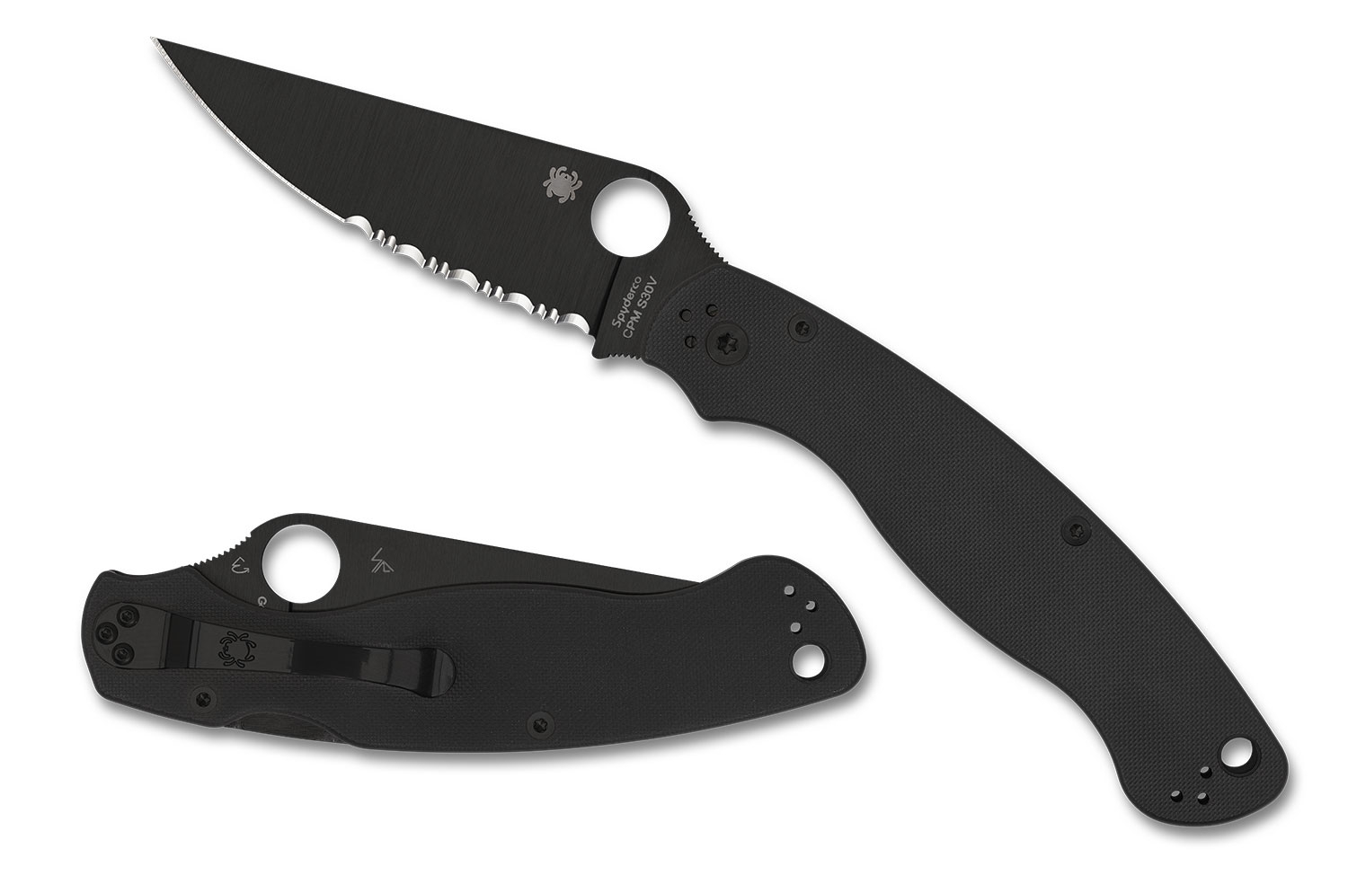 Spyderco C36GPSBK2 Military 2 Black G-10, Black