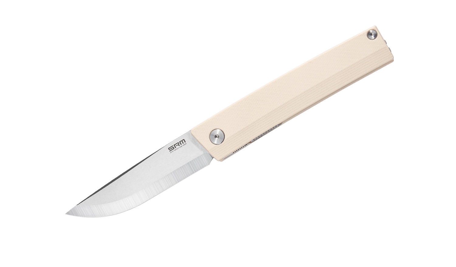 SRM Gent 401L-GT, White G10, Scandi Edge