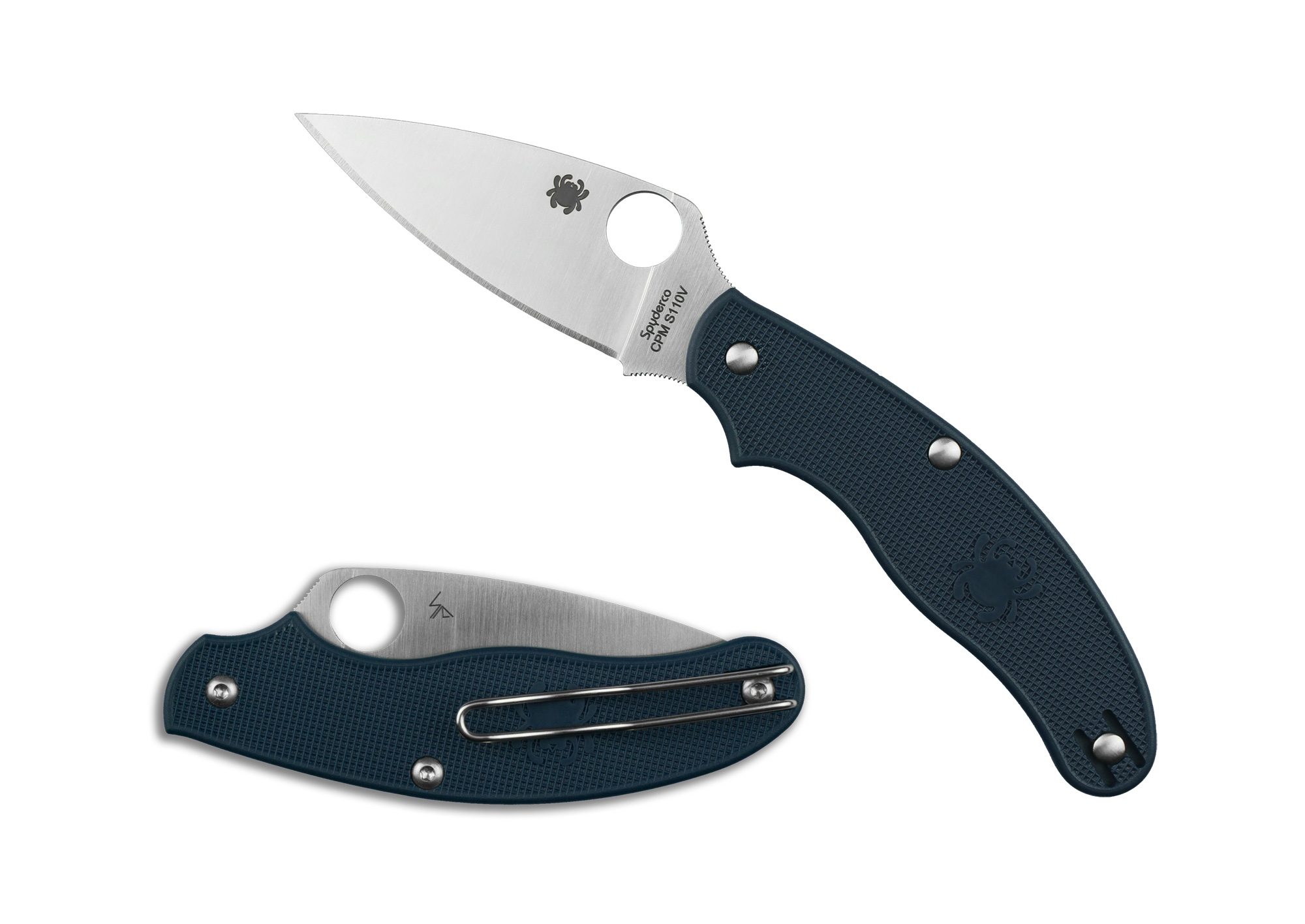 Spyderco C94PDBL UK Penknife, S110V, Dark Blue FRN