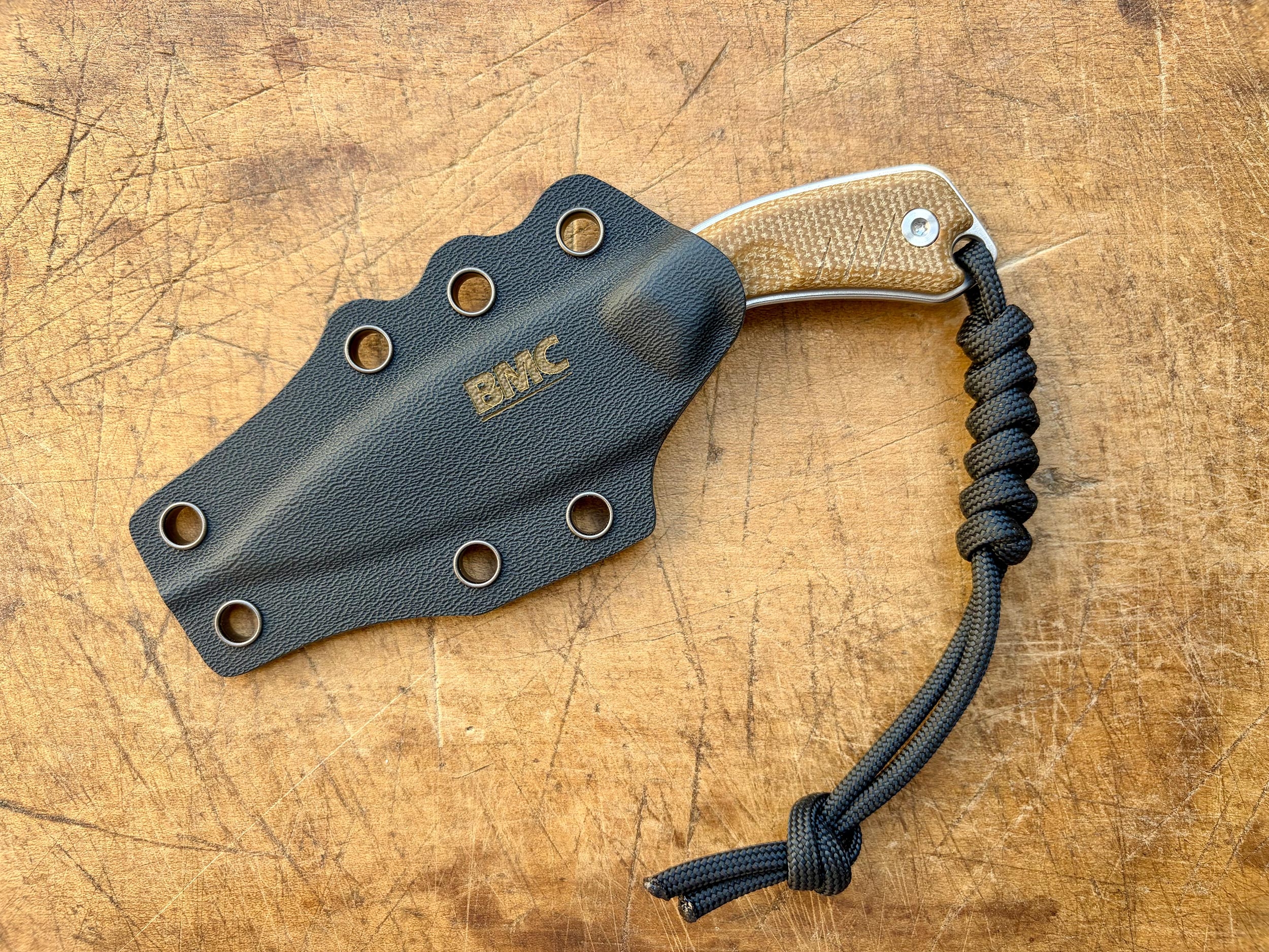 BMC M13 Imp Neck Knife, Sand Micarta, Stonewash