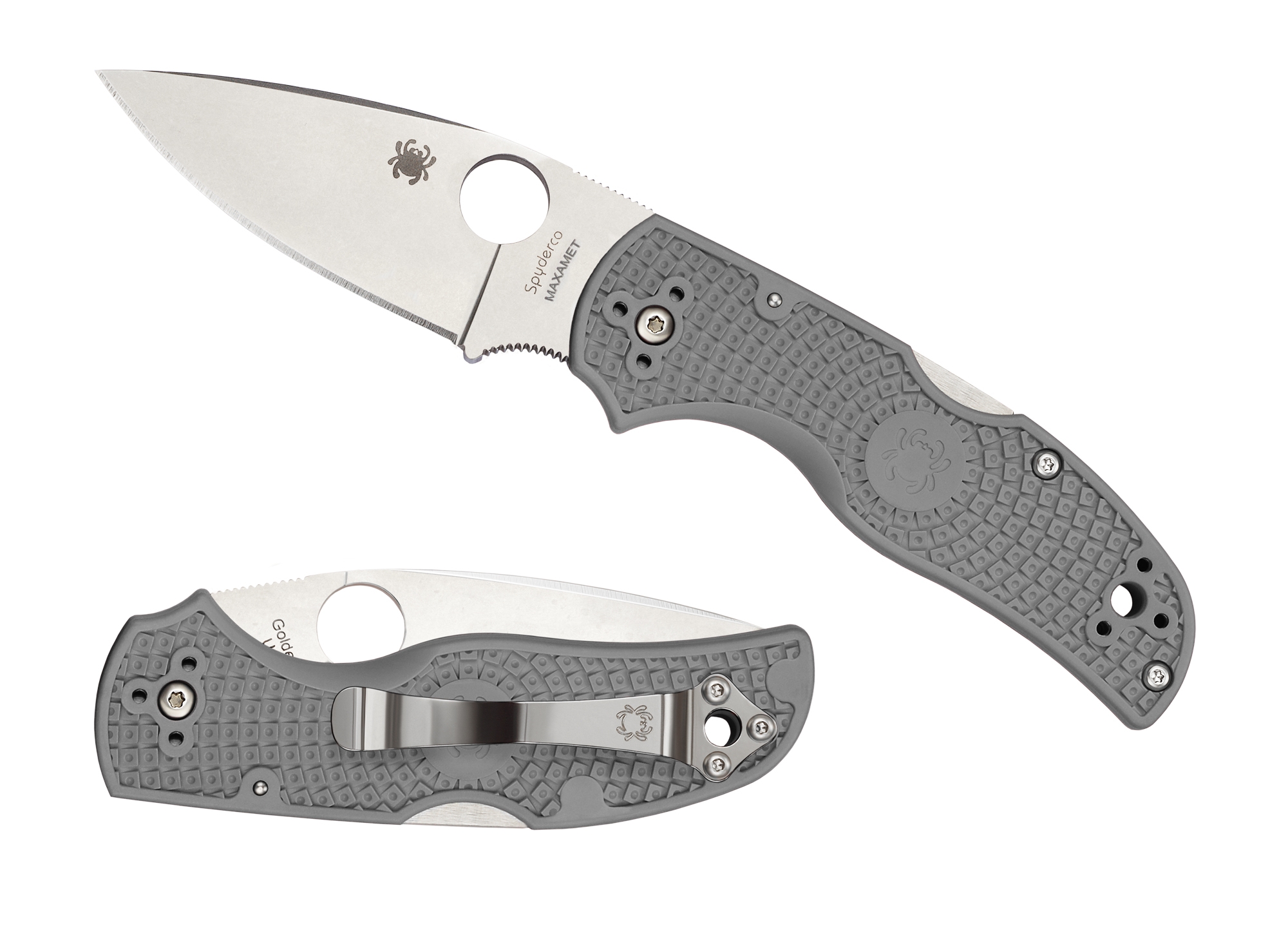 Spyderco C41PGY5 Native 5, Maxamet, Grey FRN