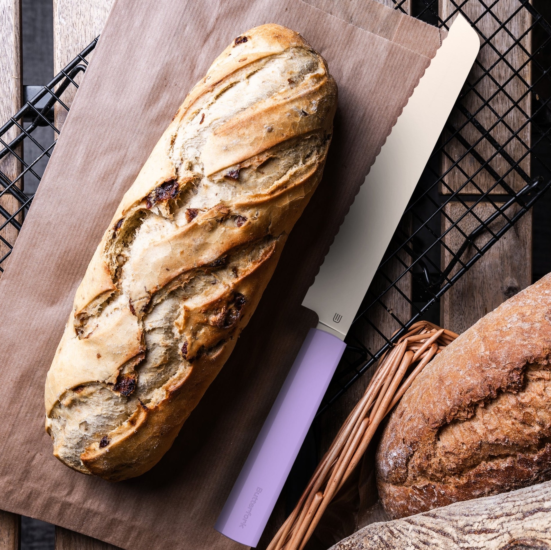 Butterfork BF01-BK-PP Bread Violett + Scheide