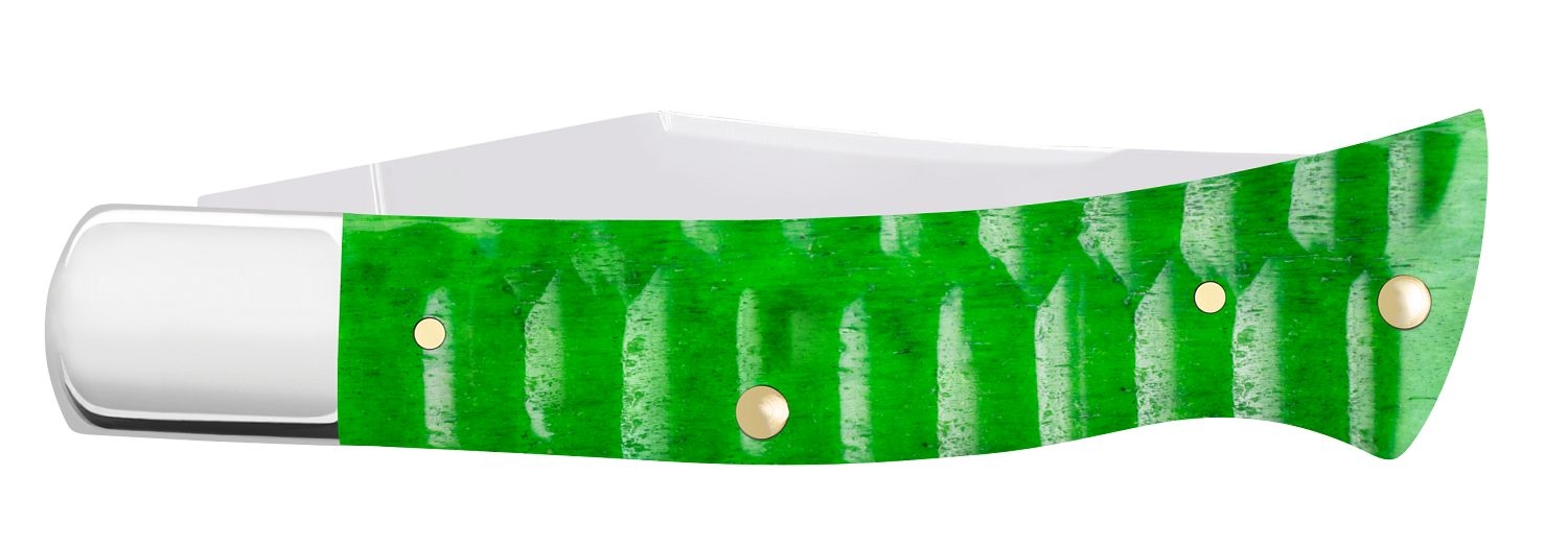 Case SS Bright Green Bone Gator Axe Handle