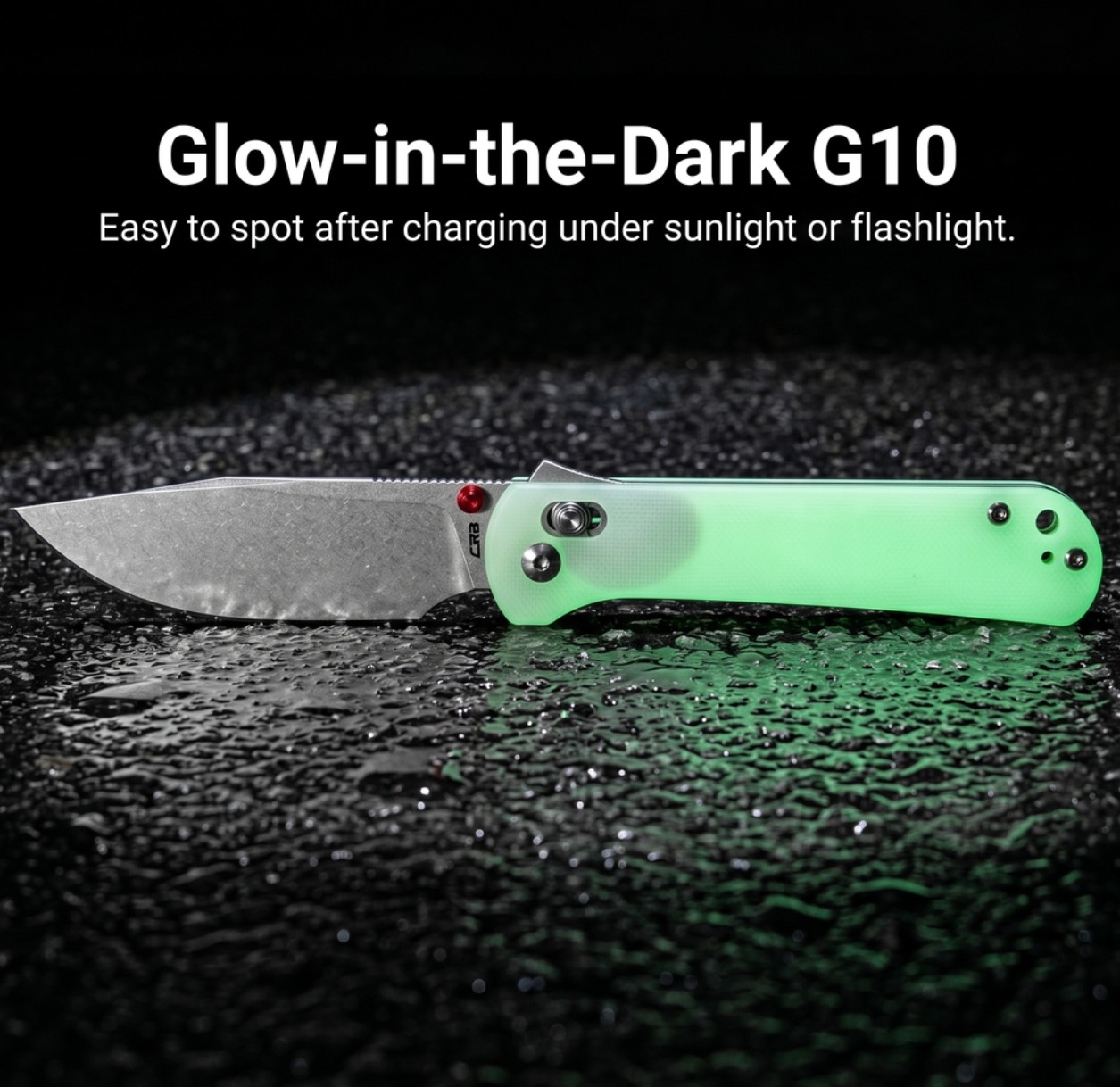 CJRBJ1960-GD Bolt, Glow In the Dark, Green G10