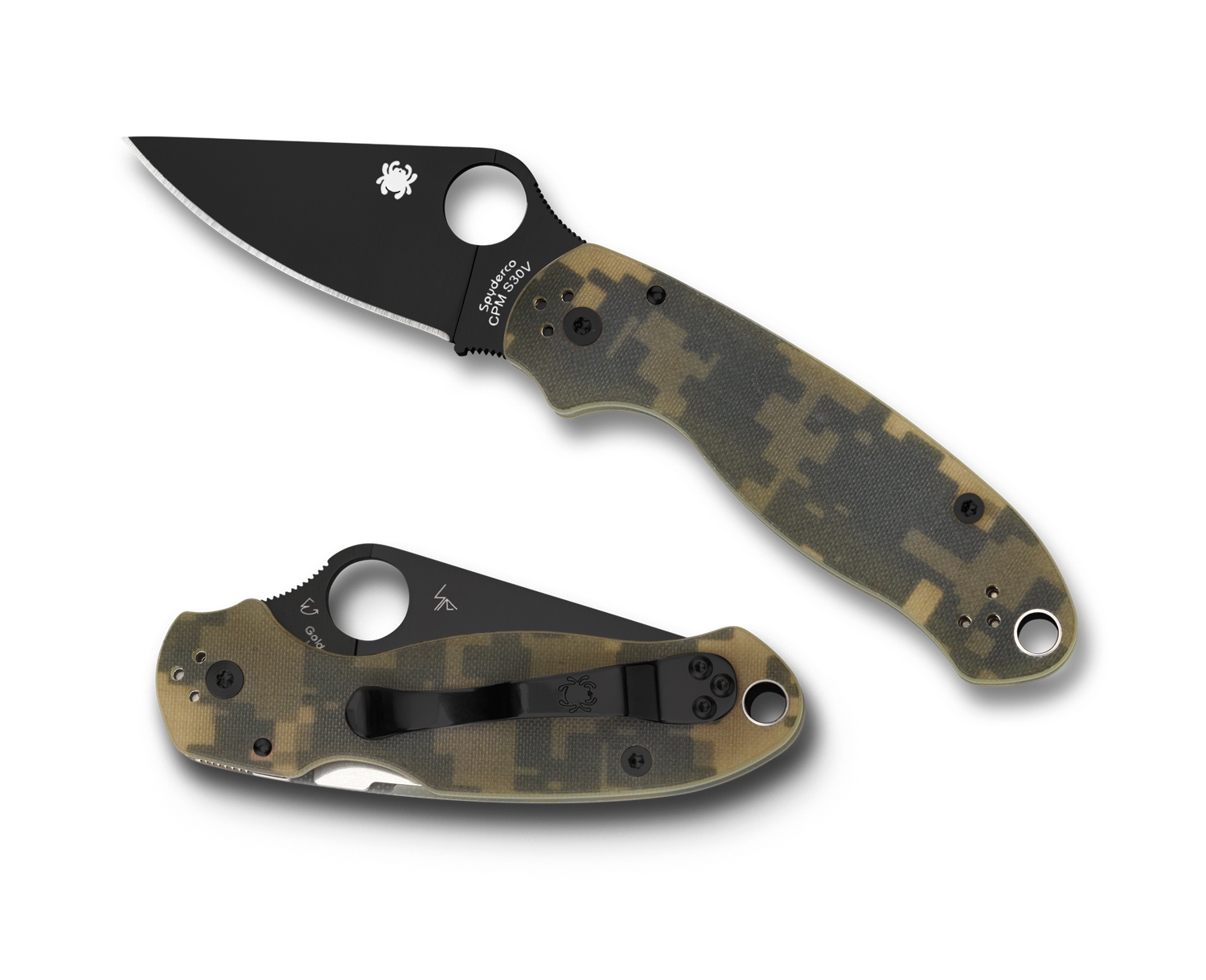 Spyderco C223GPCMOBK Para 3, G-10 Camo