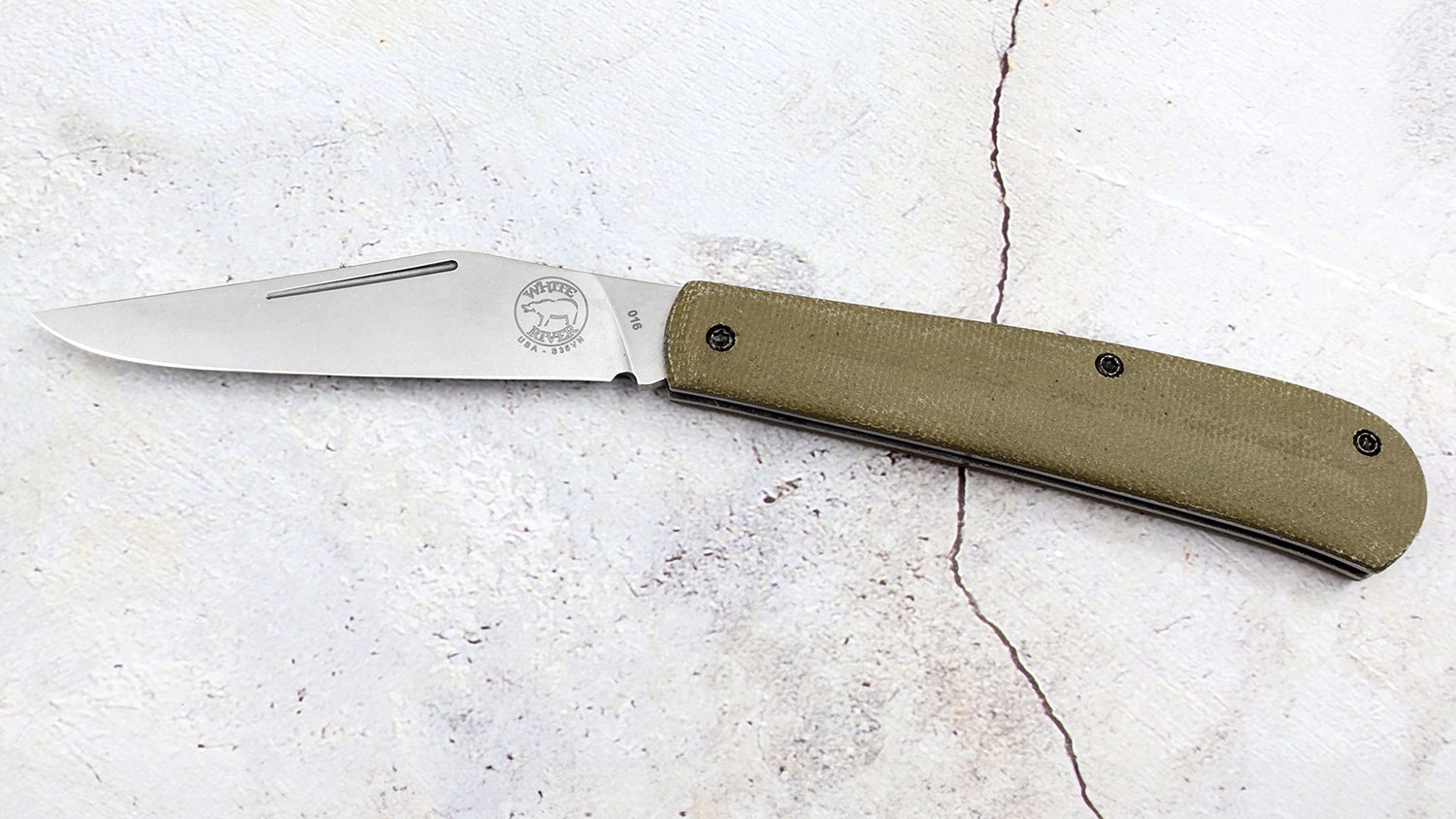 White River Trailhead Trapper Olive Drab Micarta