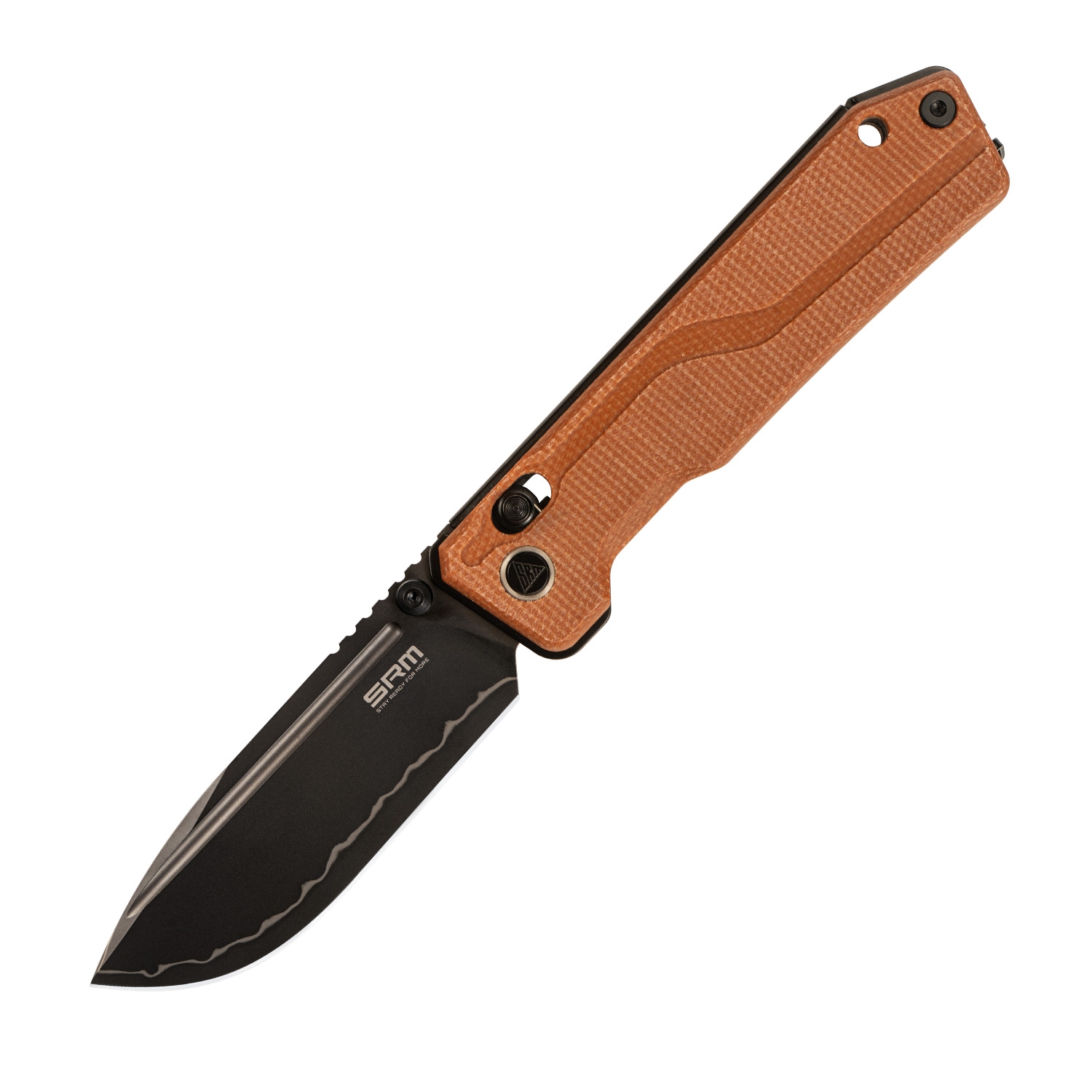 SRM Rubik 7228B-MN2, Black Blade, Brown Micarta