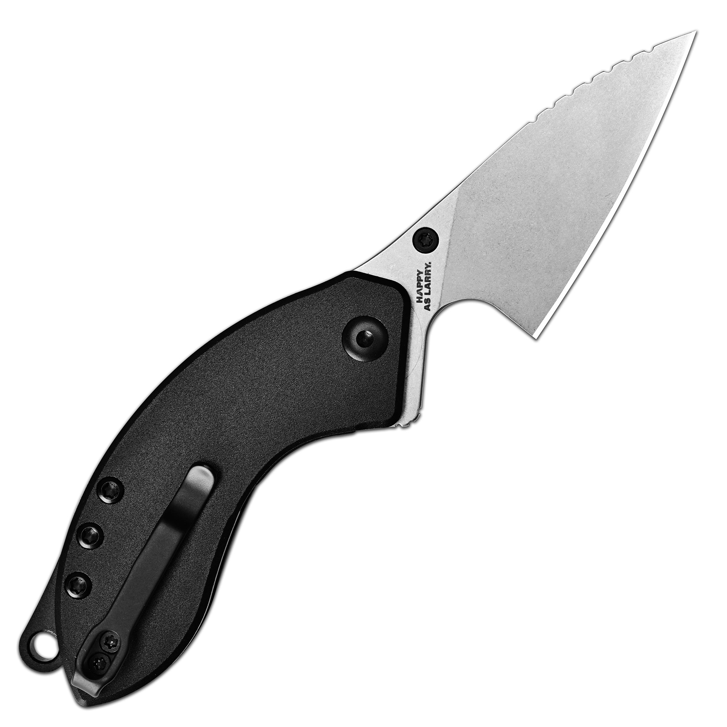 CJRBJ1971-BK Spud Neck Knife, Black Aluminum