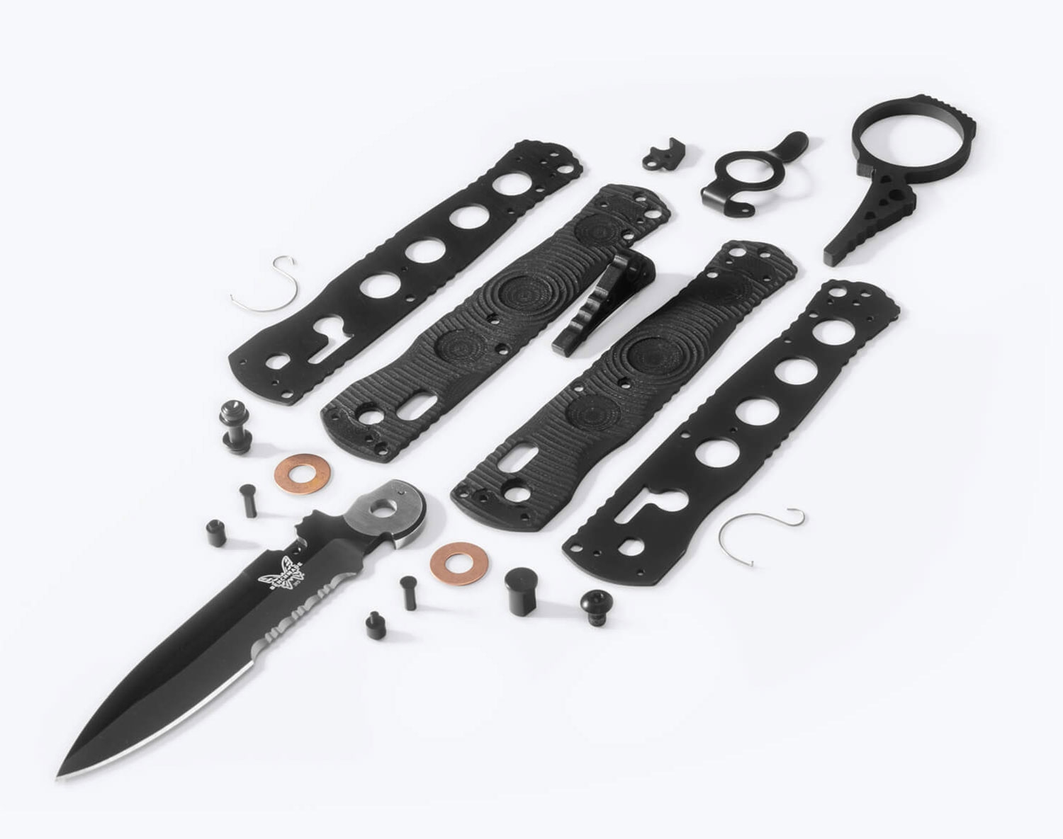 Benchmade 393SBK Mini SOCP Folder, Black