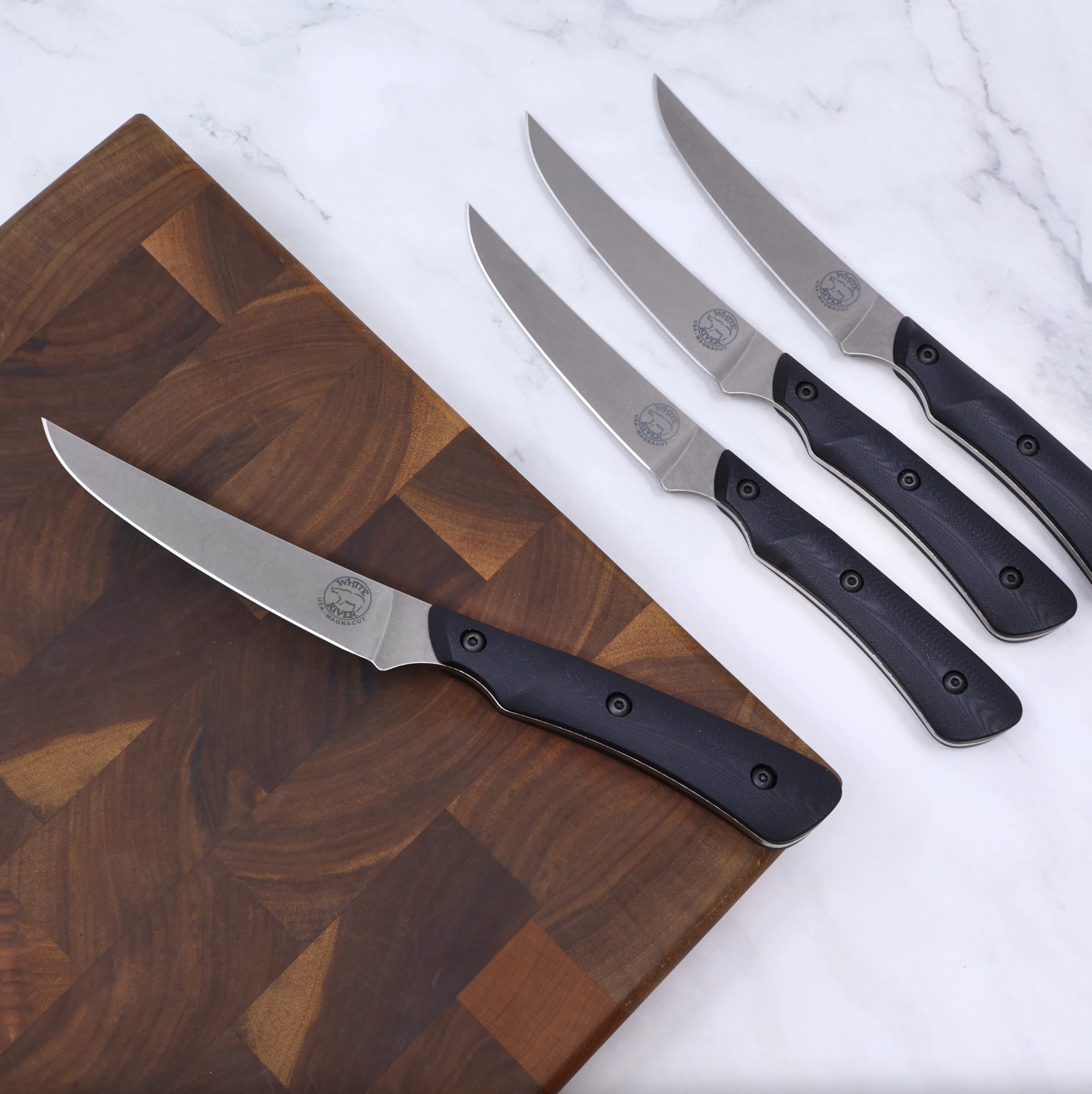 White River Smith & Sons 4er Steak Knife Set Black
