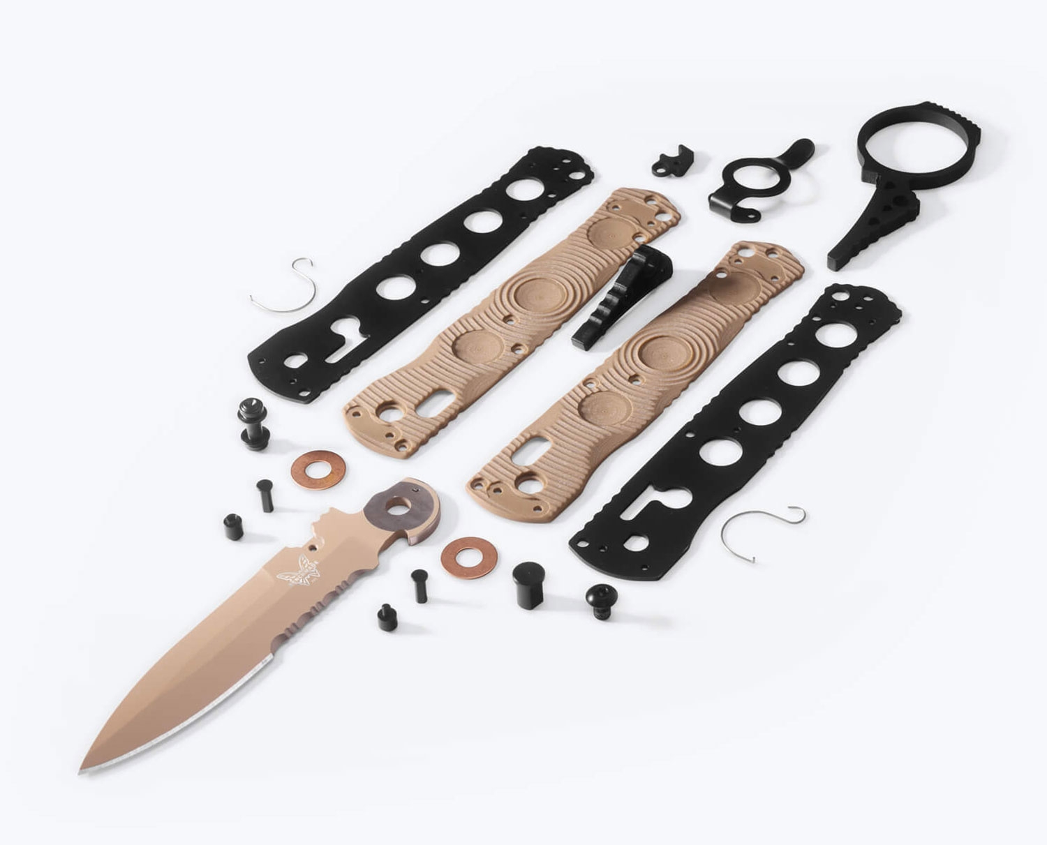 Benchmade 393SSN-01 Mini SOCP Folder, Sand