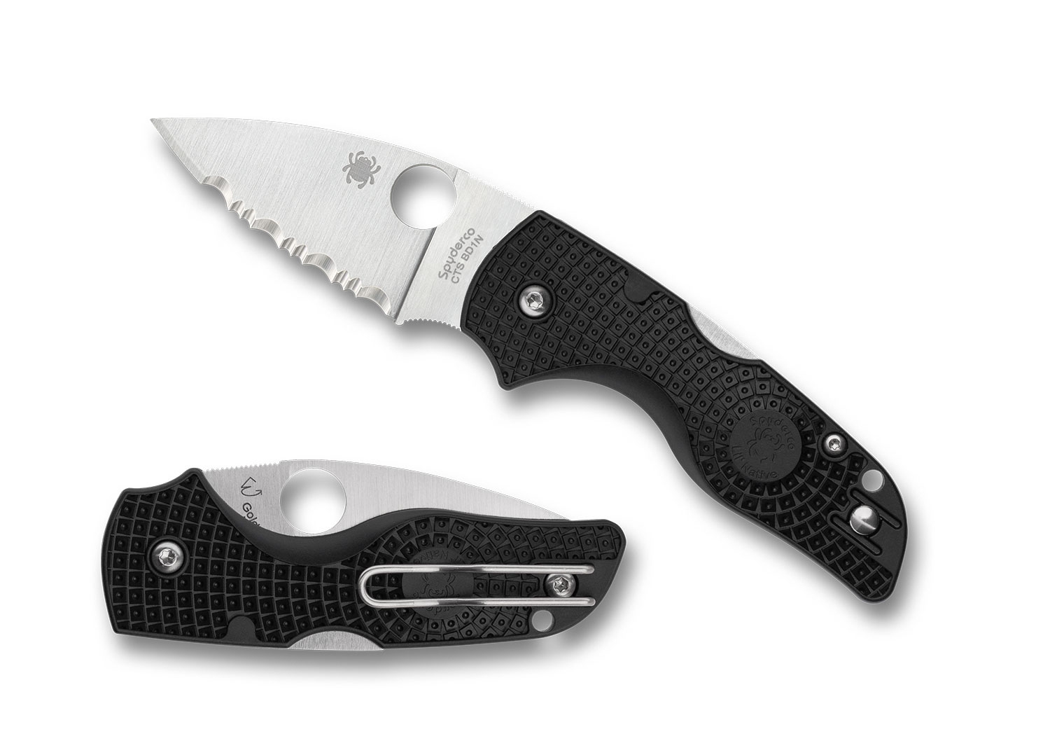 Spyderco C230SBK Lil Native, Black FRN, Serrated