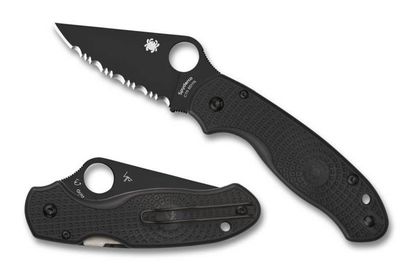 Spyderco C223SBBK Para 3, Lightweight Black, Black