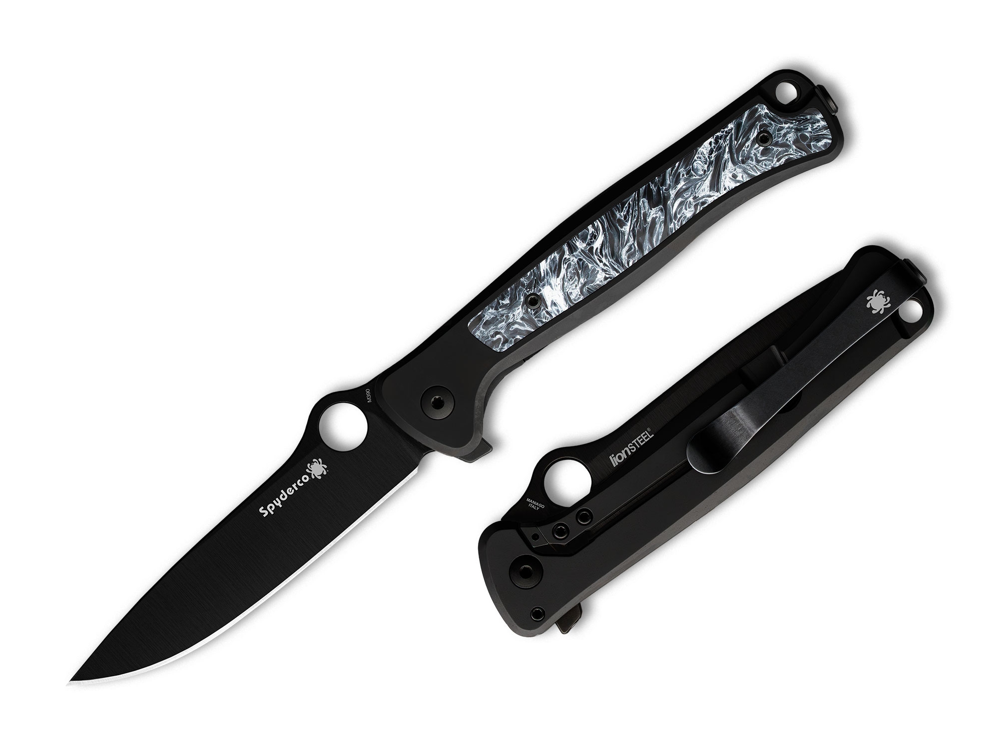 Spyderco C271TIBKPBK Slym Black Titan M390 Black