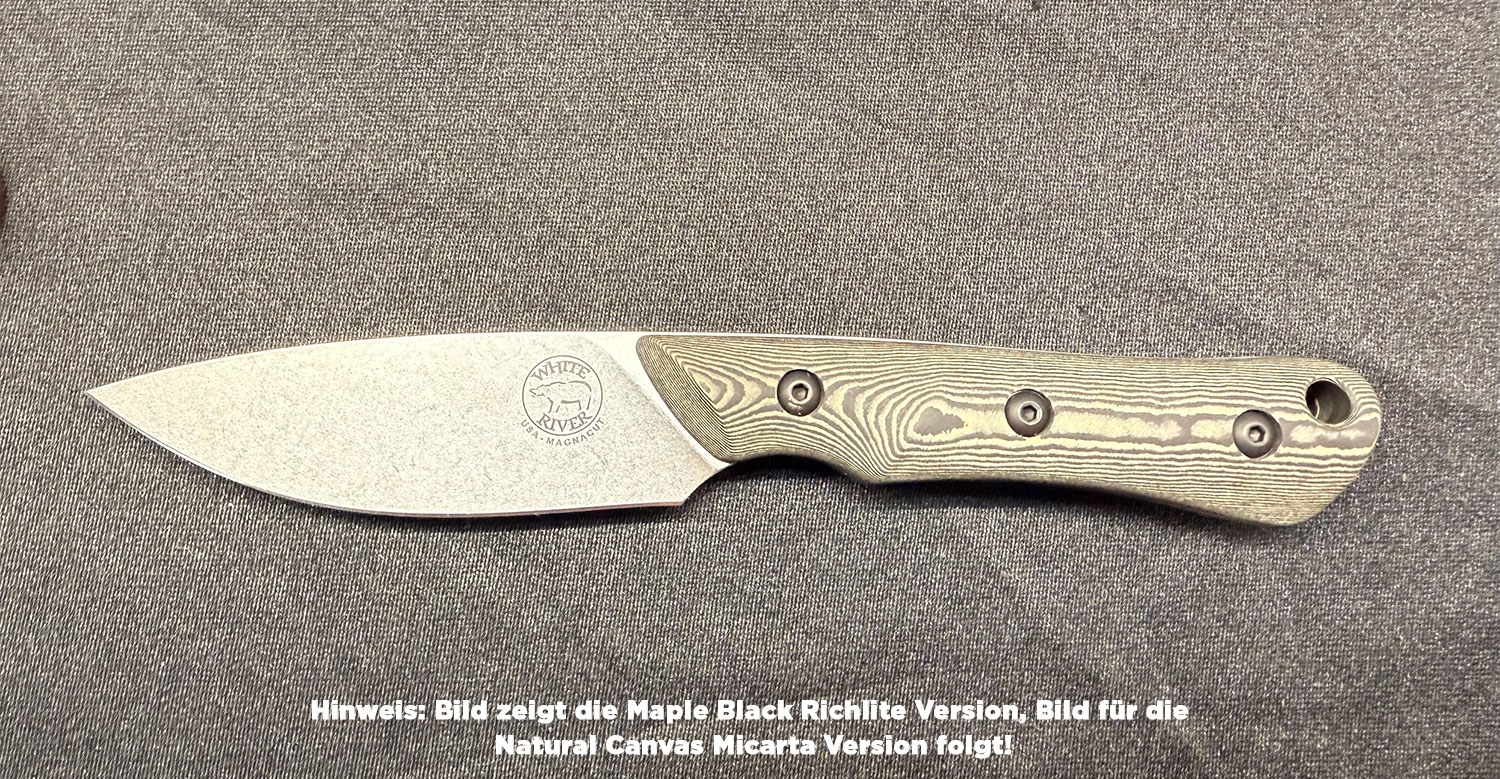 White River Brave, Natural Canvas Micarta Magnacut