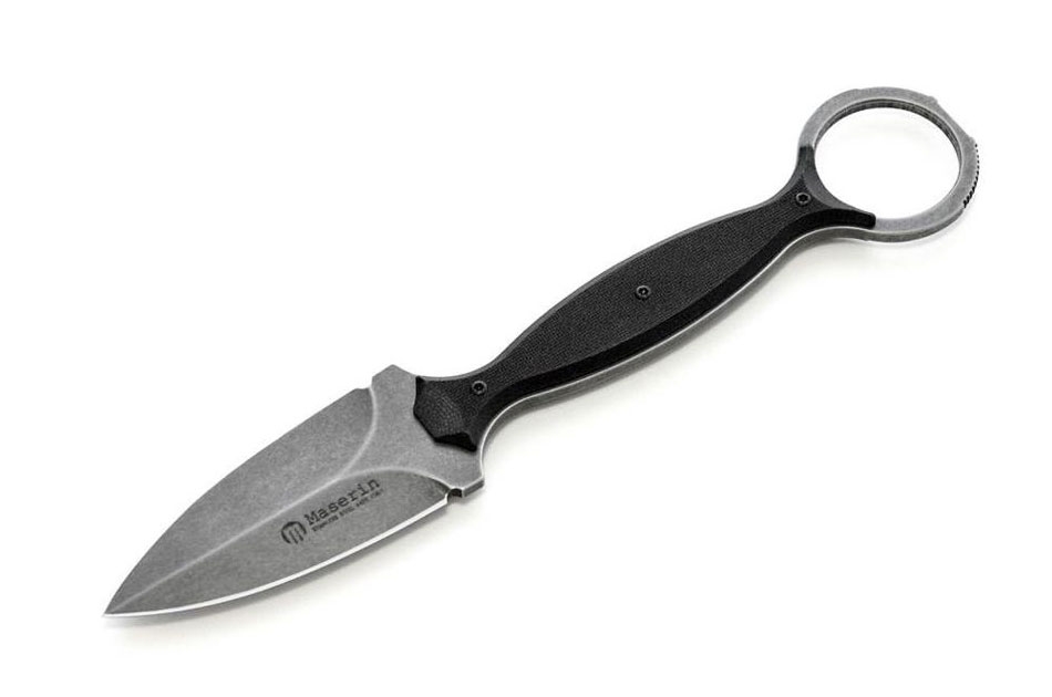 Maserin 922/STW Neck Knife, Spear Point, StoneWash