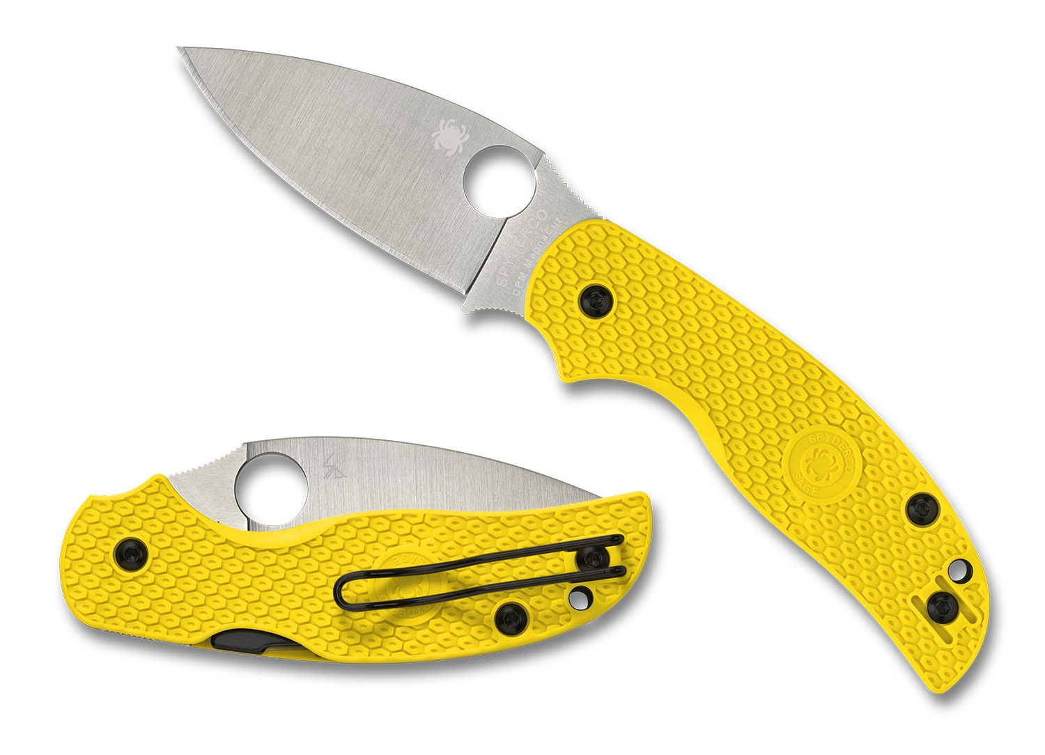 Spyderco C123PYL Sage 5, Yellow FRN, Magnacut