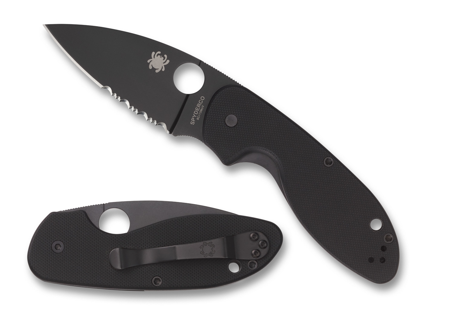 Spyderco C216GPSBBK Efficient, G-10, Black Blade