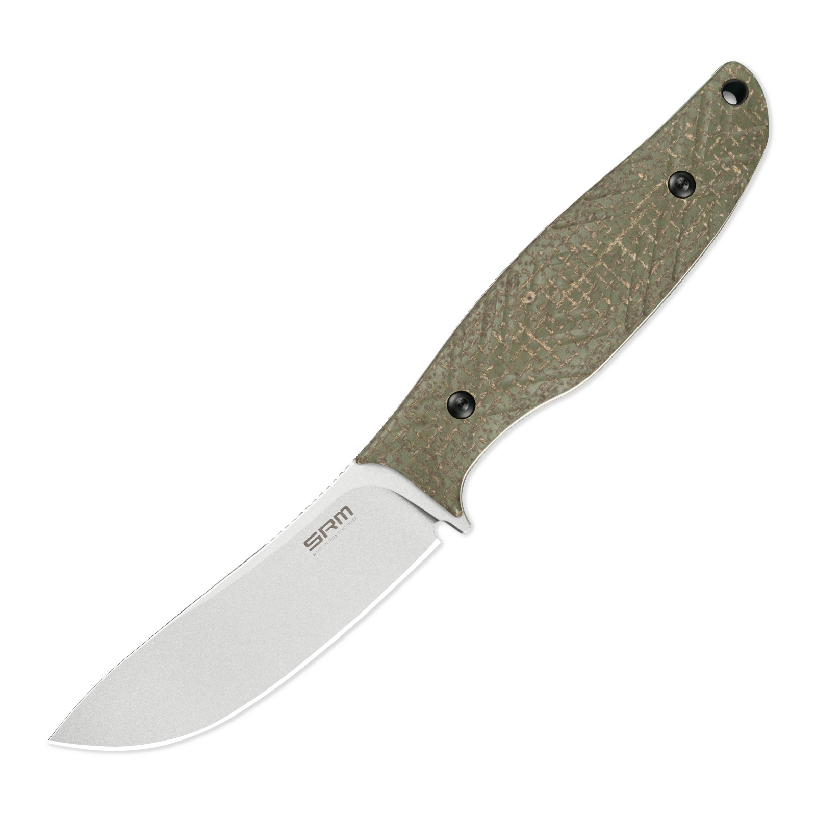 SRM Fossa 605T-MP, Linen Green Micarta