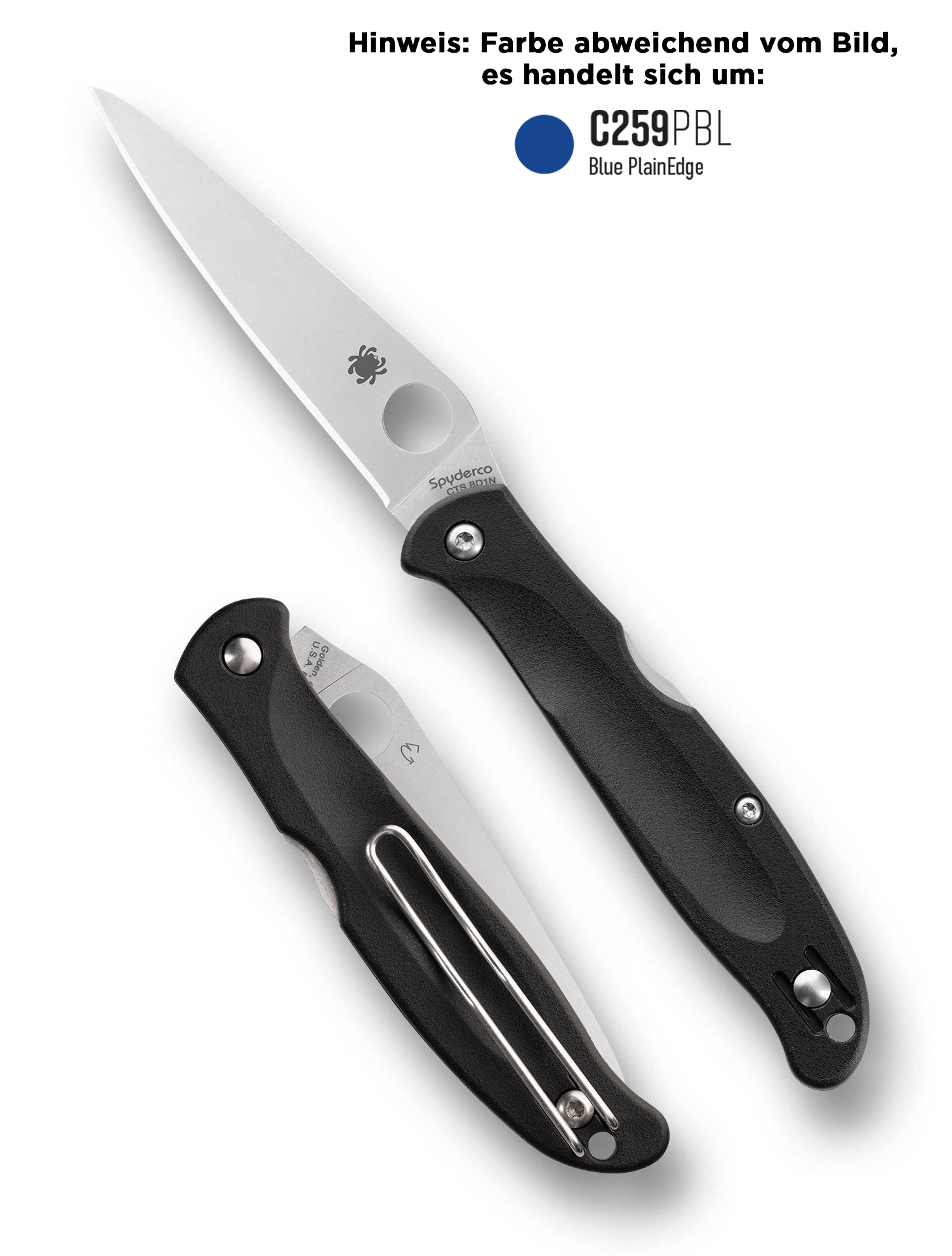 Spyderco C259PBL Charisma, Blue FRN