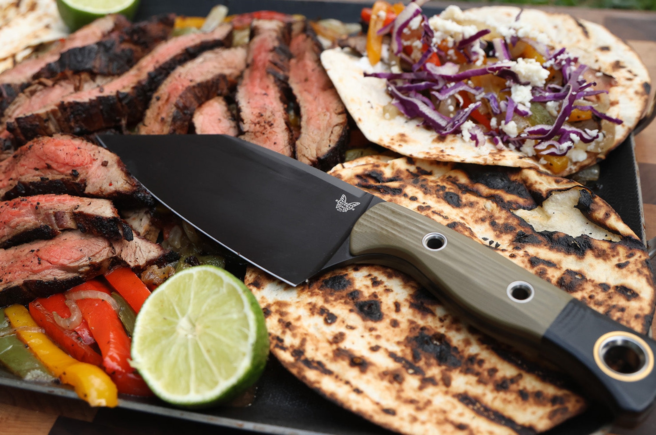 Benchmade 4010BK-01 Station Knife, OD Green G10