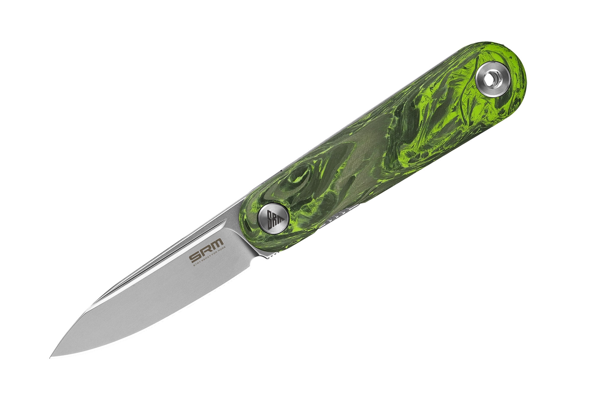SRM 326S 326S-FP, M390, Green & Black Carbon Fiber