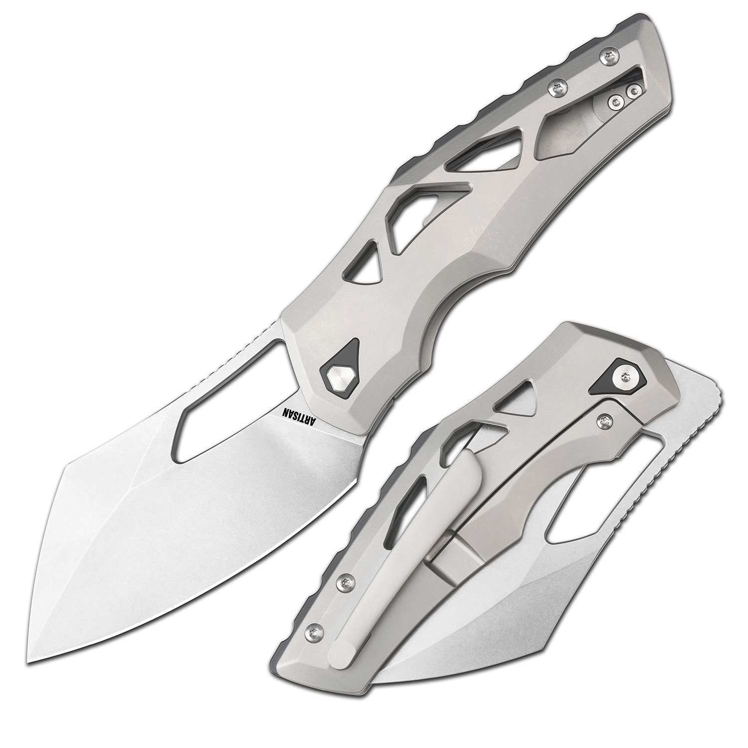 ARTC1884G-BK Tortoise, S35VN, Gray Titan + Black