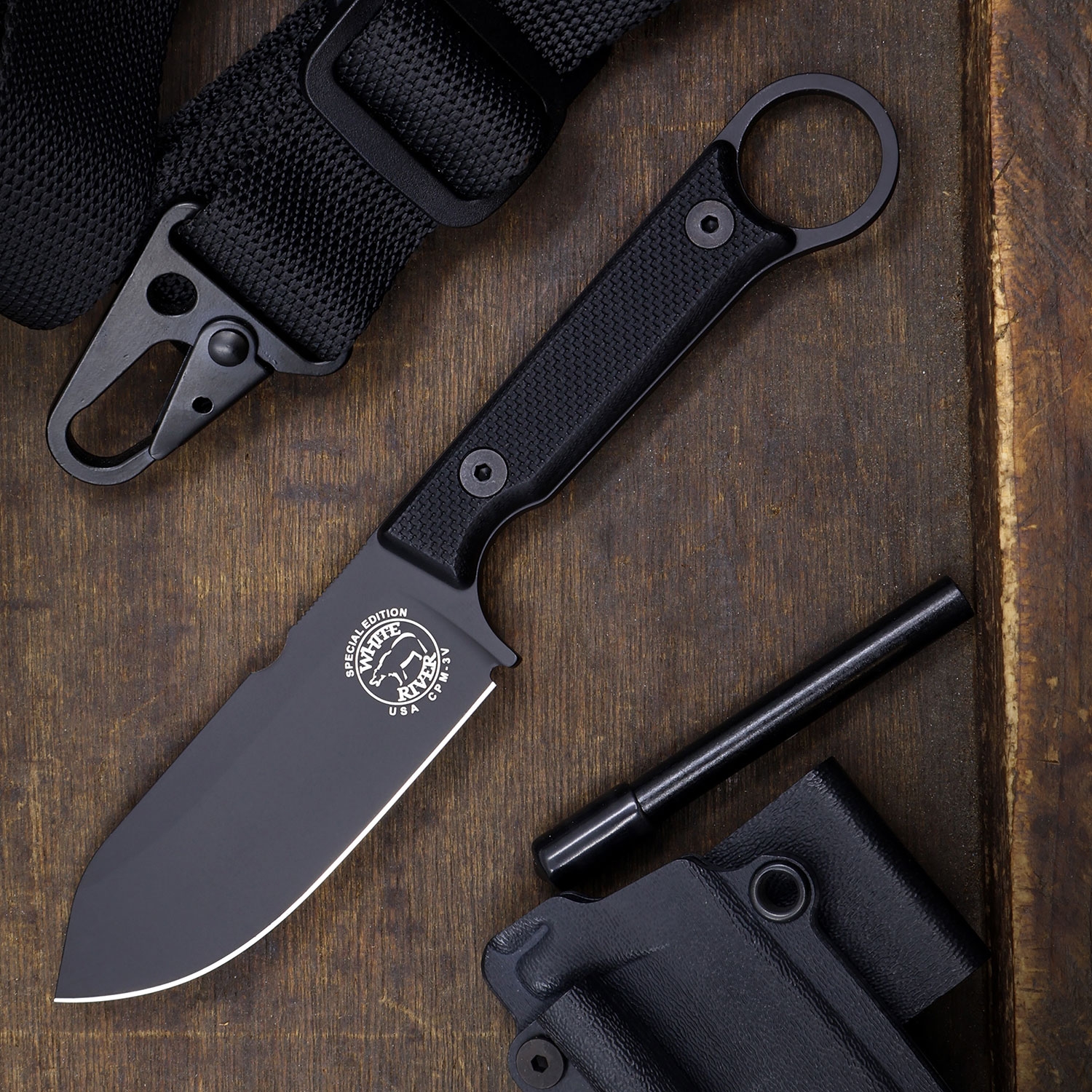 White River Firecraft 3.5 Pro, Black G10, Black 3V