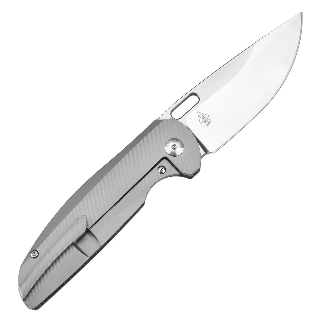 ARTC1852G-ODG SATYR S90V, Green Micarta/ Titan