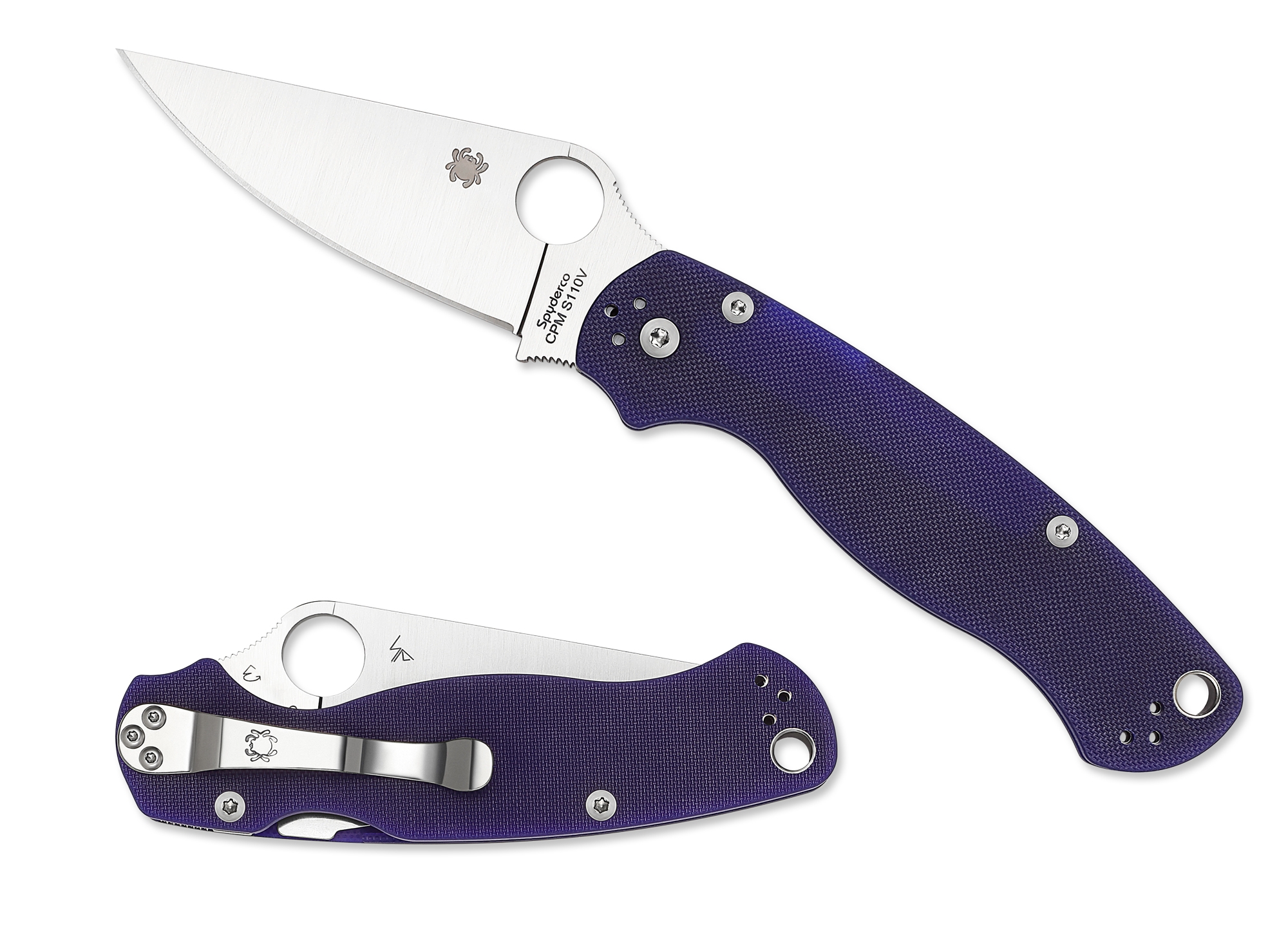 Spyderco C81GPDBL2 Para Military 2, G-10 Dark Blue