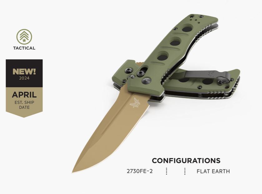 Benchmade 2730FE-2 Mini Auto Adamas, OD Green G10