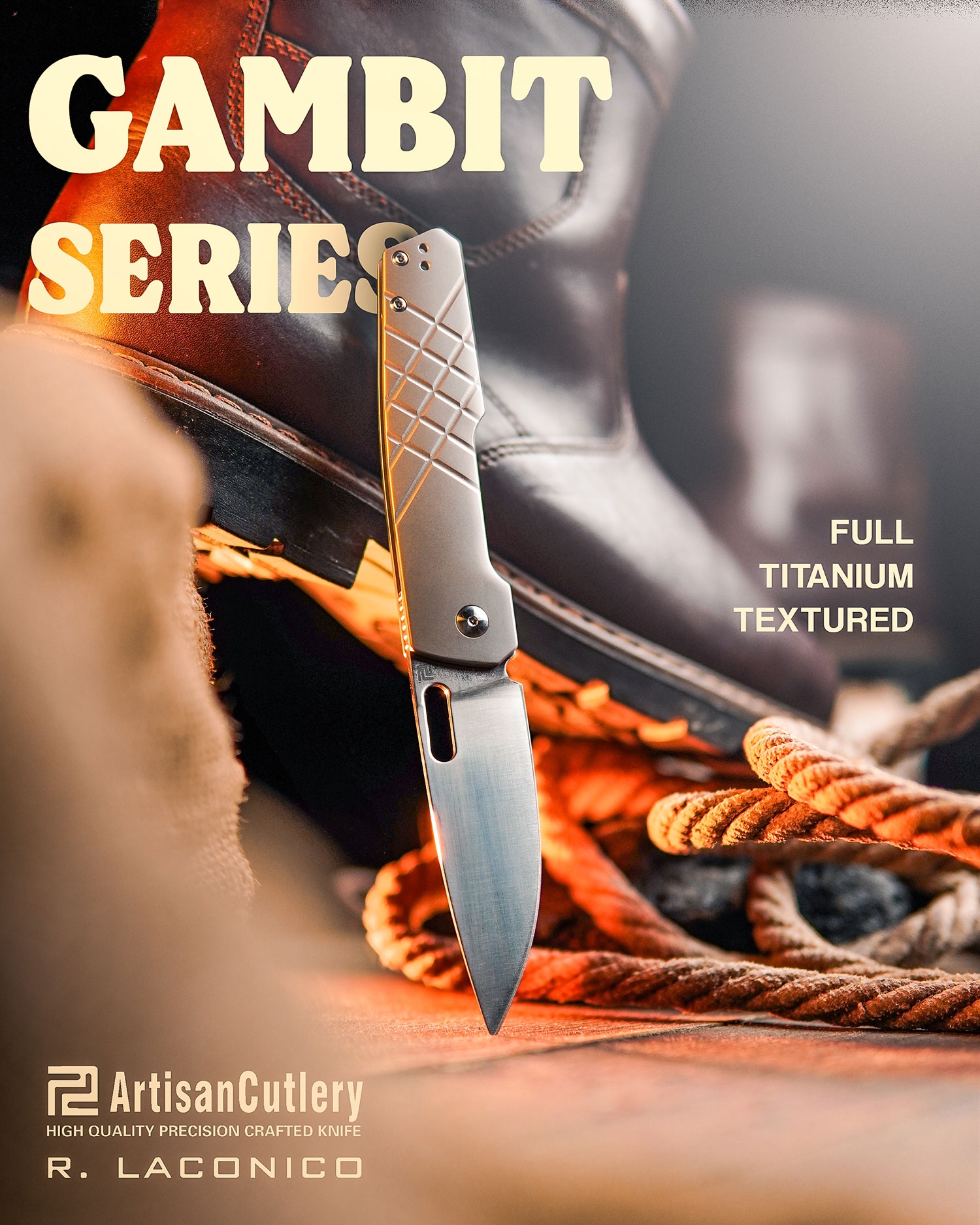 ARTC1874G-GY Gambit, S90V, Gray Textured Titan