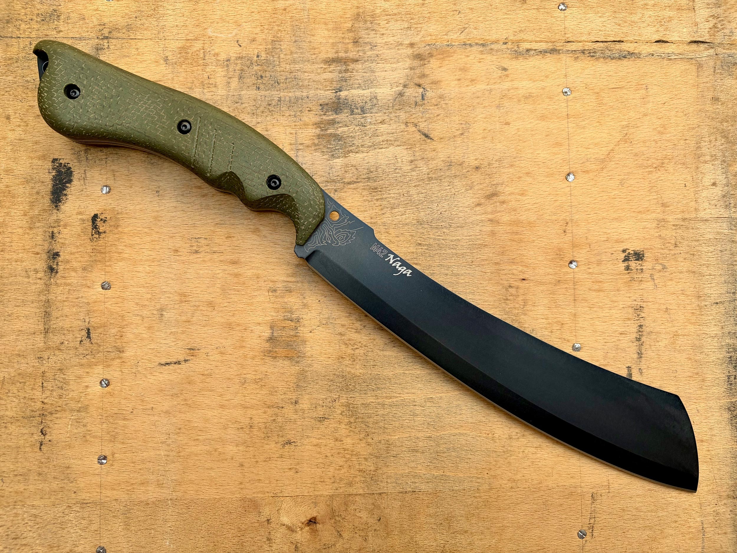 BMC M42 Naga Parang, Green Micarta, Black PVD