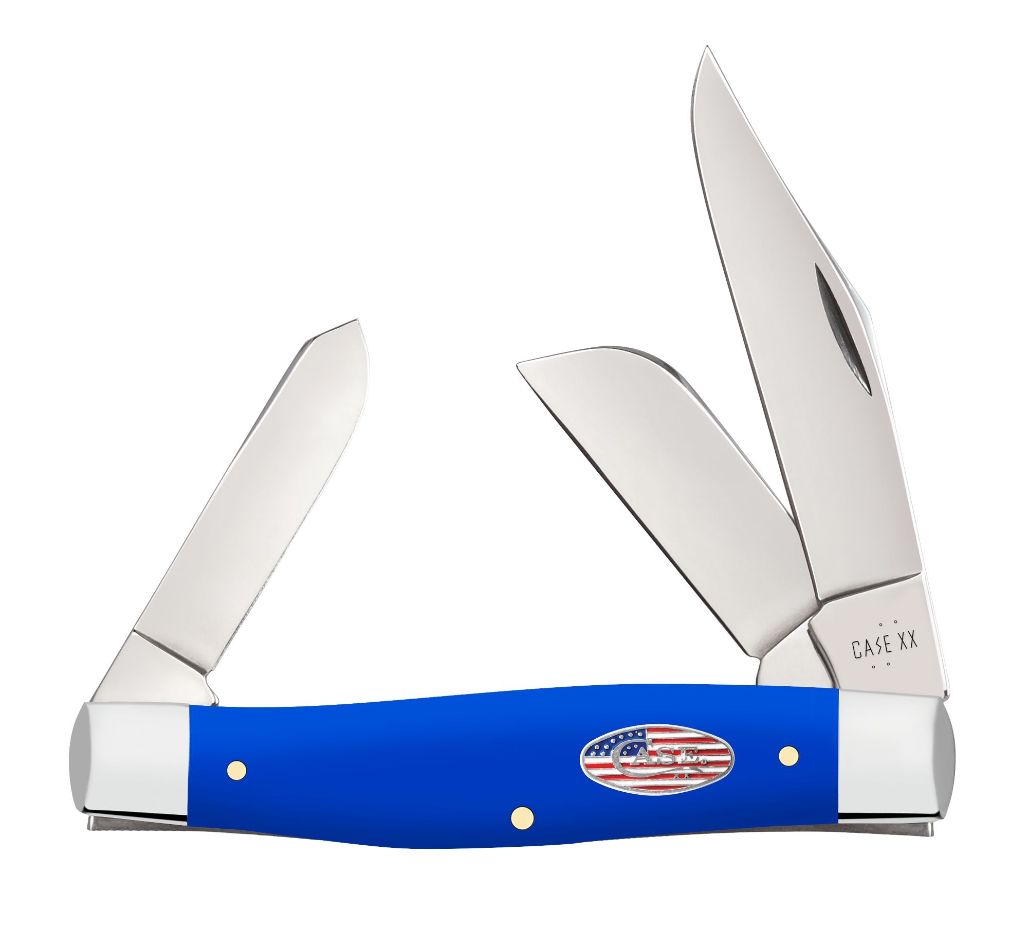 Case SS Royal Blue Synthetic Smooth Large Stockman