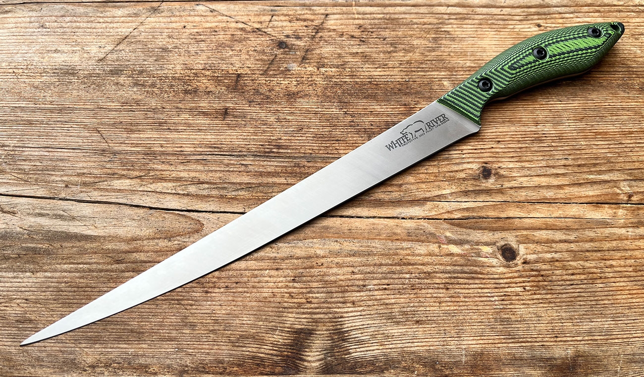 White River Fillet, 10 inch, Green/ Black G10