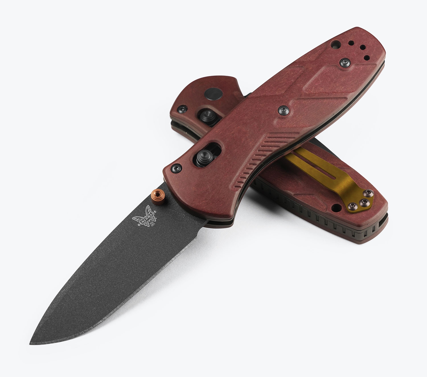 Benchmade 585BK-04 Barrage S30V, Redstone Richlite