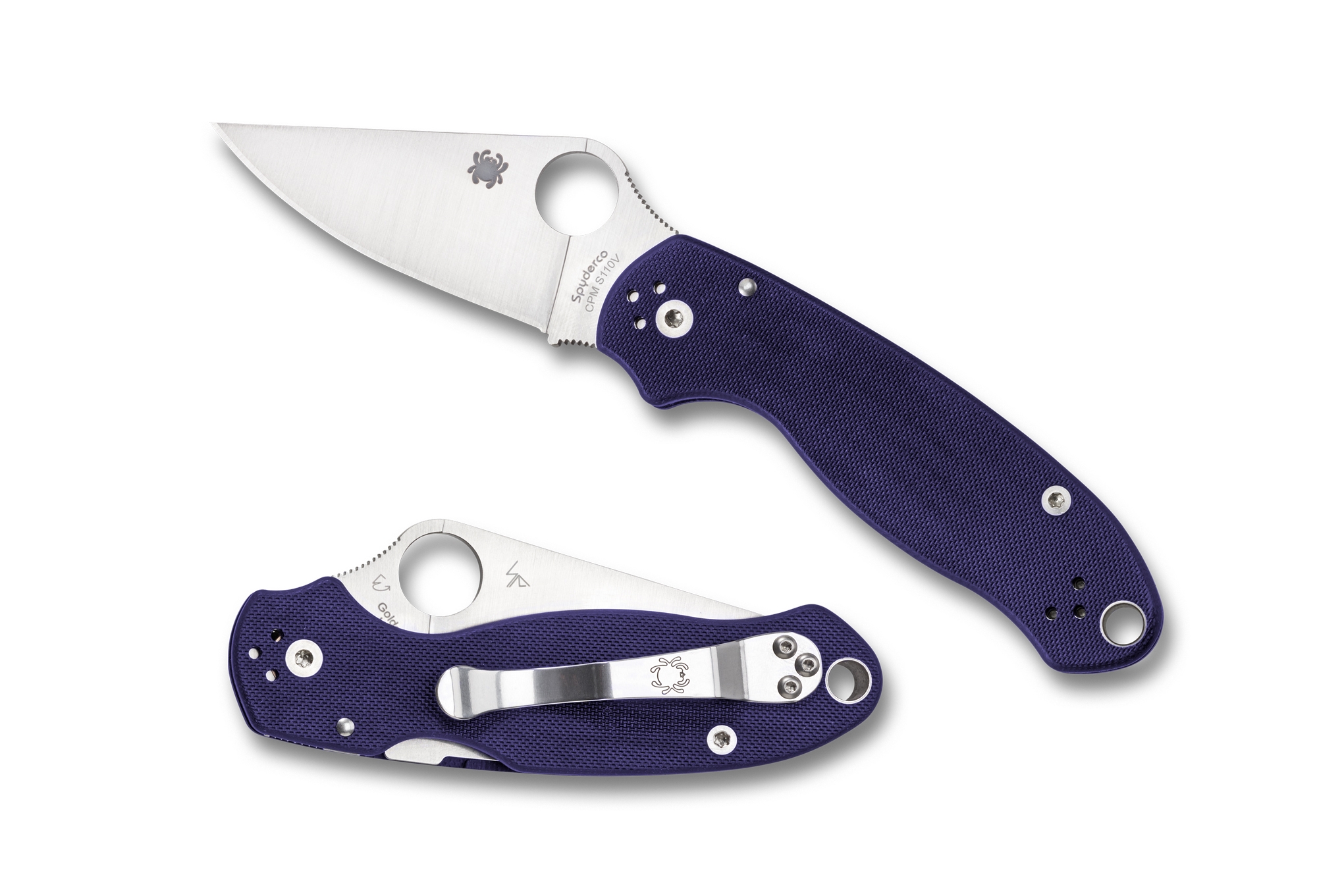 Spyderco C223GPDBL Para 3, Dark Blue G-10