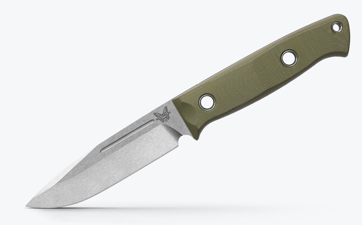 Benchmade 163-1 Bushcrafter, S30V, OD Green G10