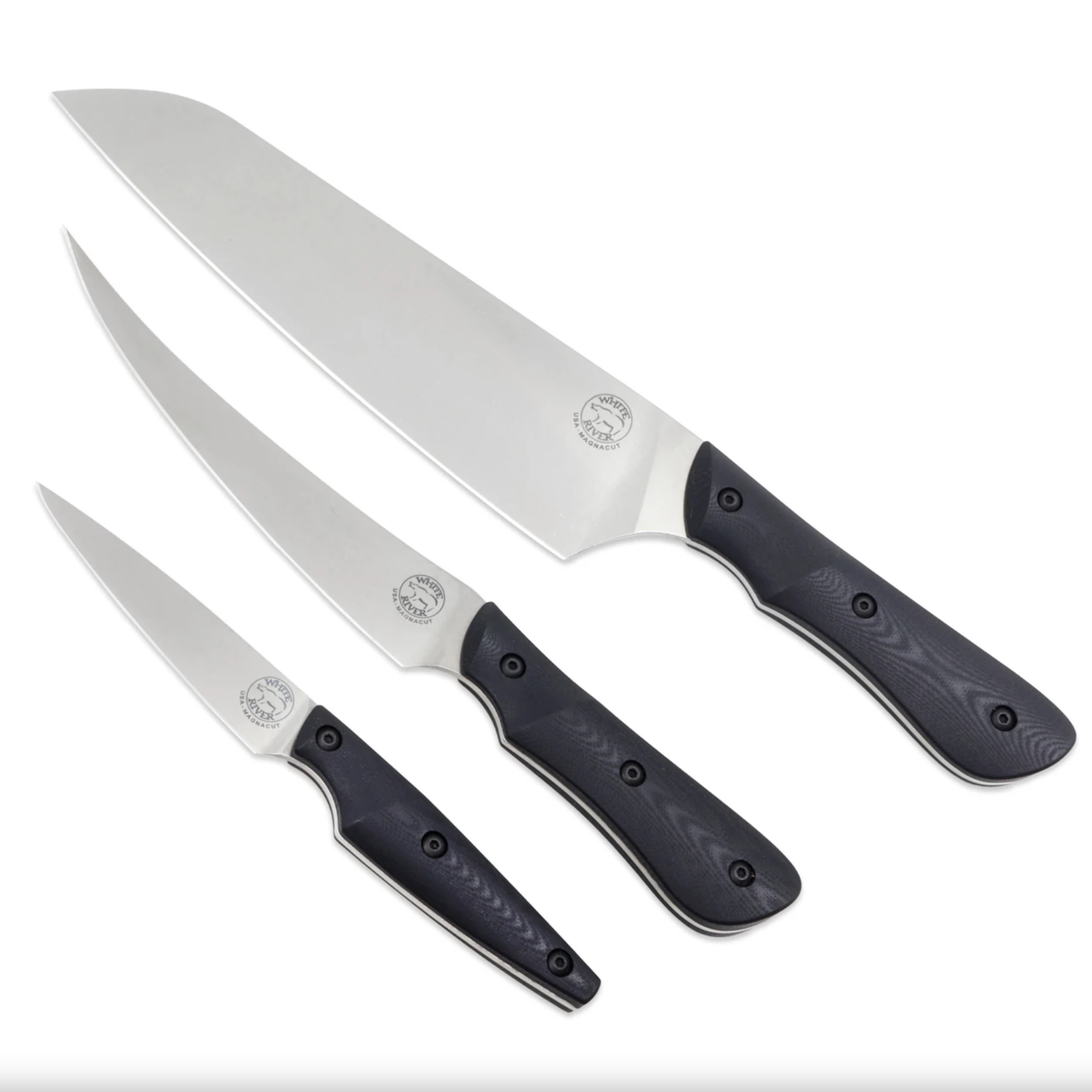 White River Smith & Sons 3 Knife Chef Set Black