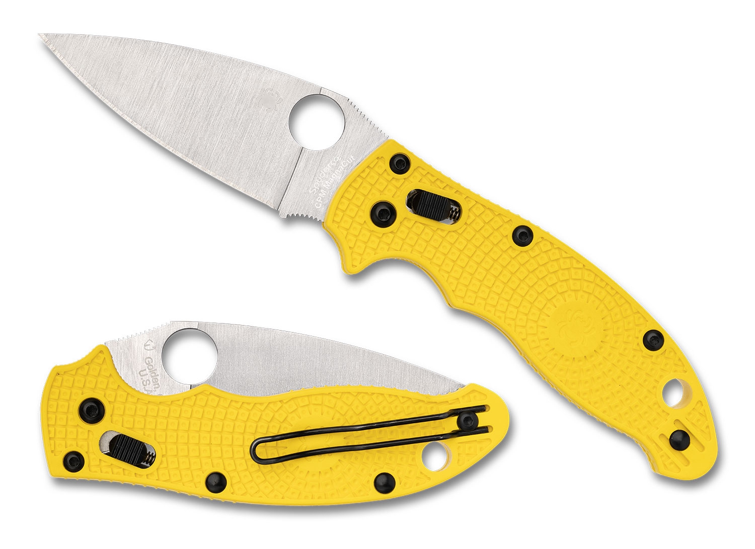 Spyderco C101PYL2 Manix 2 Salt, Yellow, Magnacut