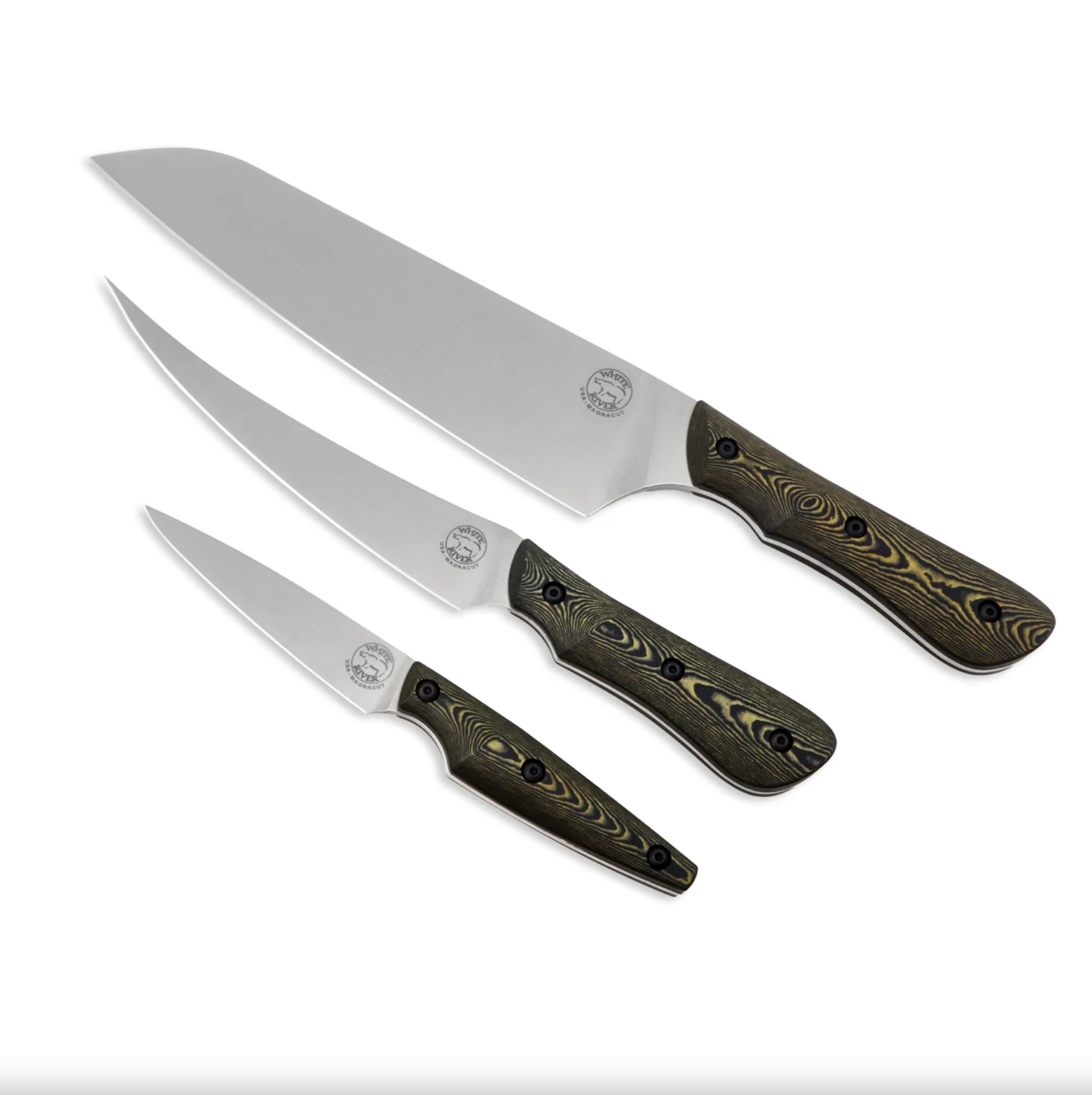 White River Smith & Sons 3 Knife Chef Set Richlite