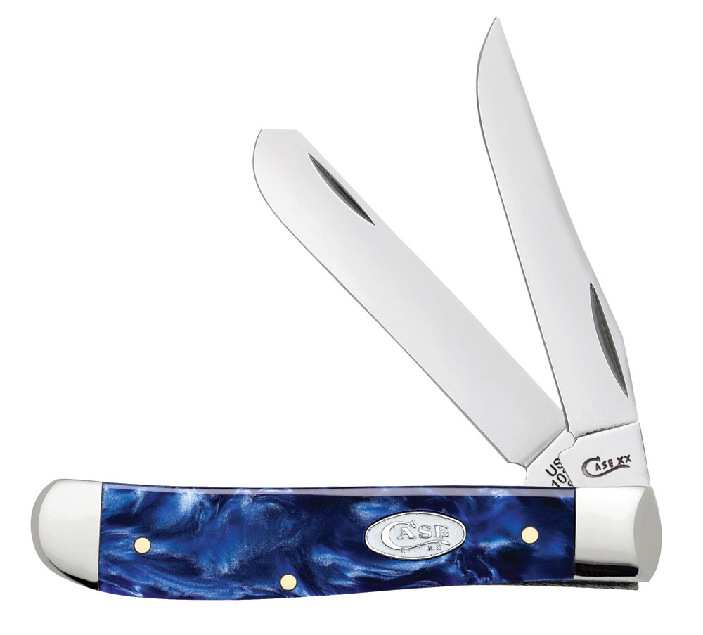 Case SS Blue Pearl Kirinite Mini Trapper