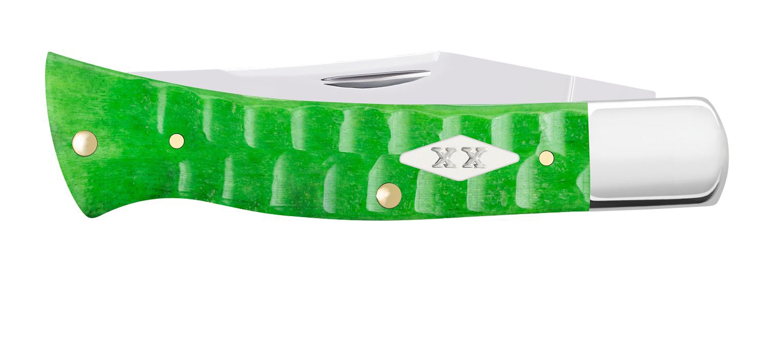 Case SS Bright Green Bone Gator Axe Handle