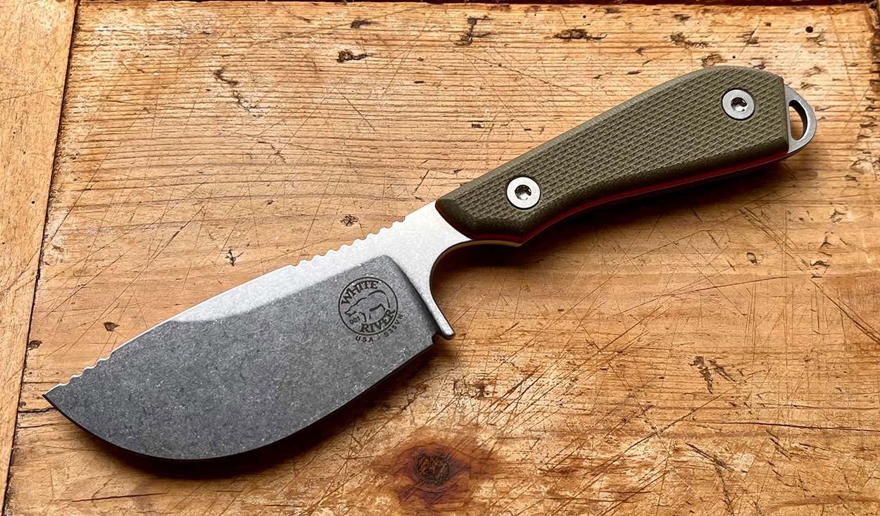 White River M1 Skinner, Green/Orange G10