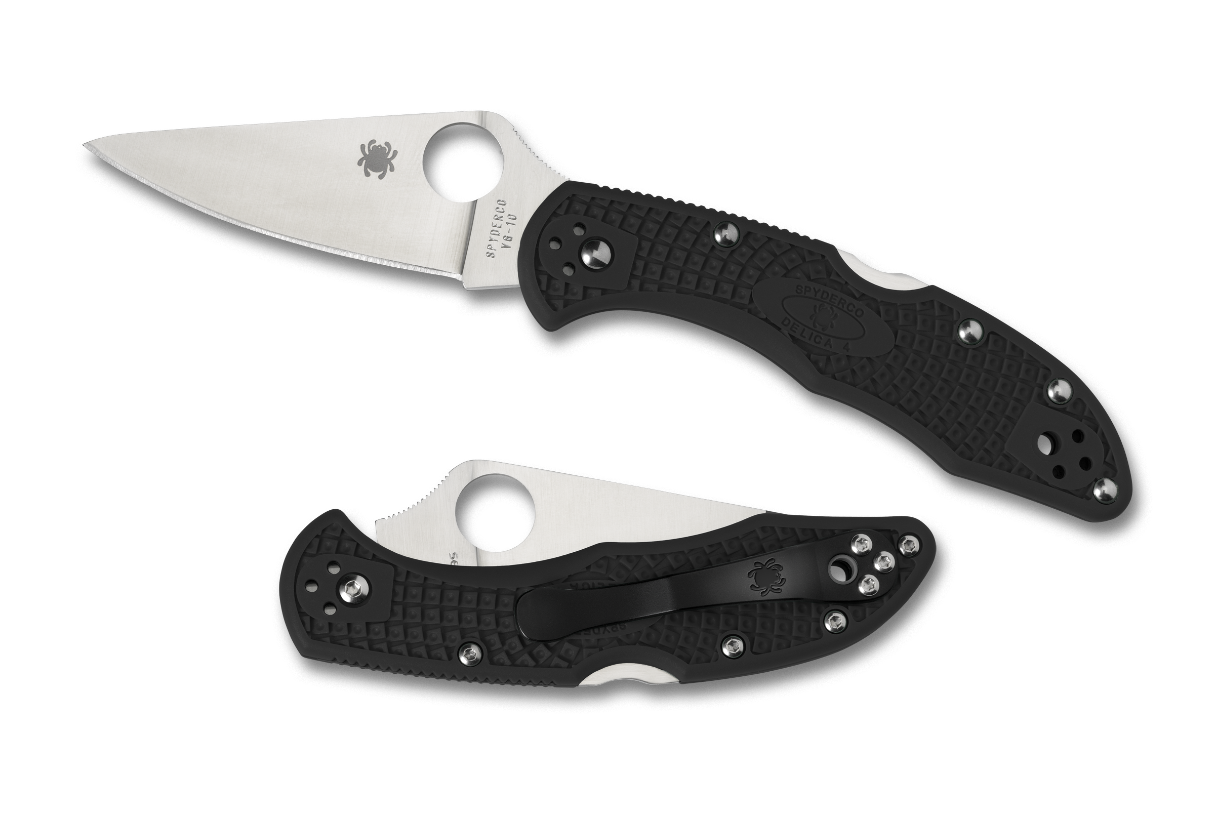 Spyderco C11FPBK Delica 4, Flat Ground, FRN Black