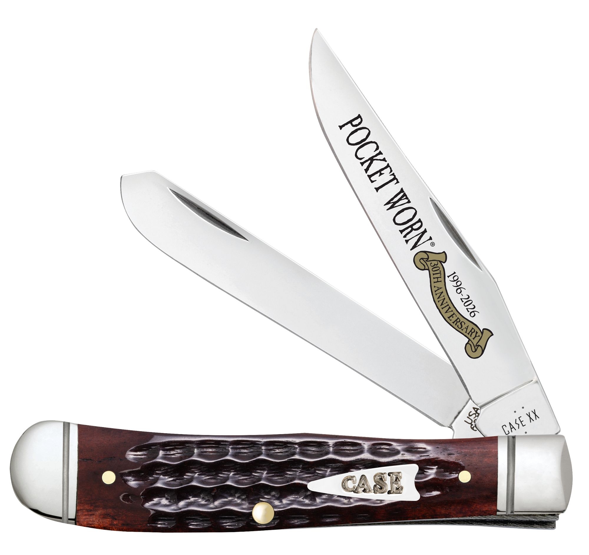 Case SS Pocket Worn Mahogany Bone Trapper